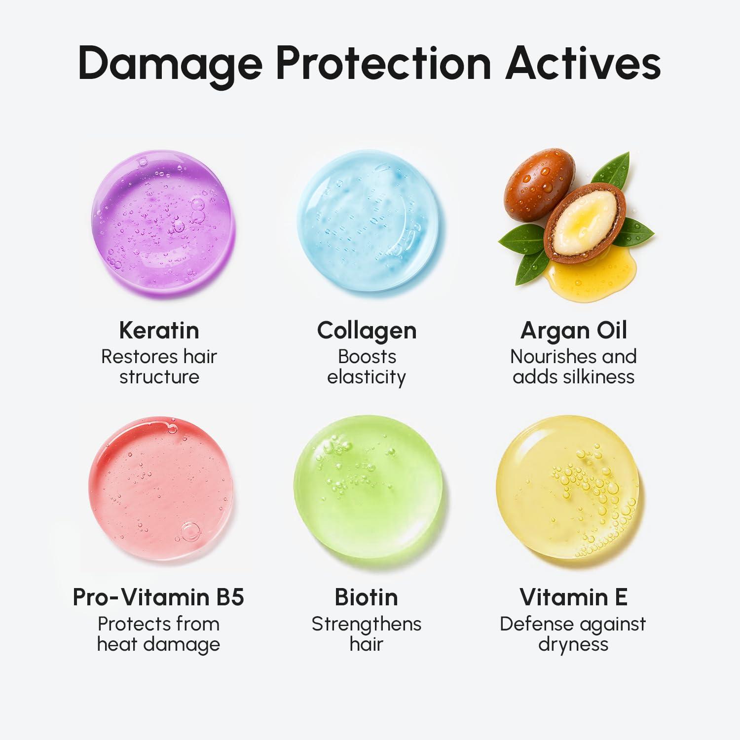 imageMAREE 10in1 Heat Protection Spray for Hair Heat Protectant for Hair with Keratin Collagen amp Argan Oil Frizz Control Hair Spray Women Care Product Anti Frizz Protector de Calor para el CabelloHeat Hair Spray