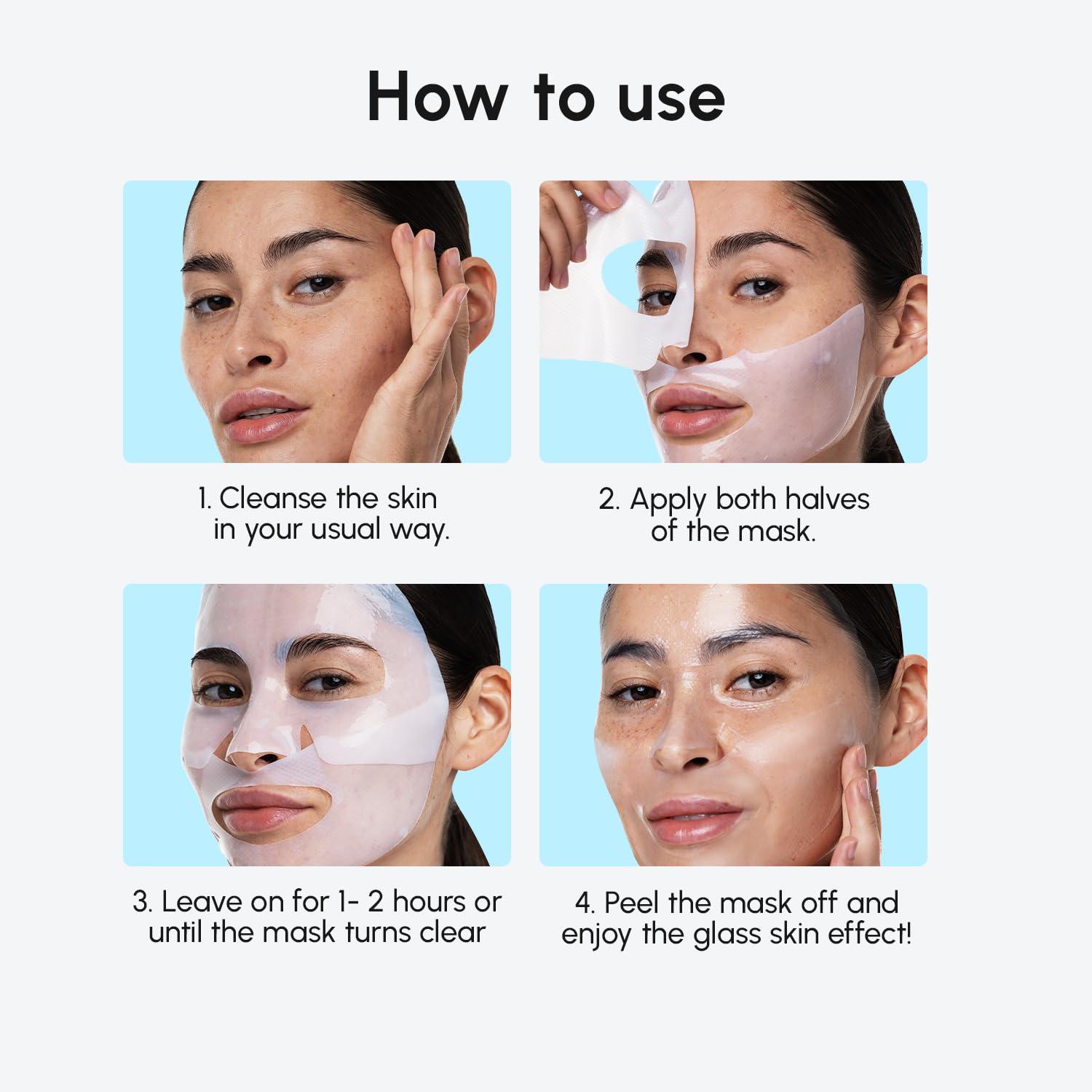 imageMAREE Collagen Facial Mask with Hyaluronic Acid Sheet Face Mask Skincare Centella Asiatica Green amp Red Algae Extract Hydrating Facemask For Women Skin Care Mascarillas Para La Cara 6 CountWhite