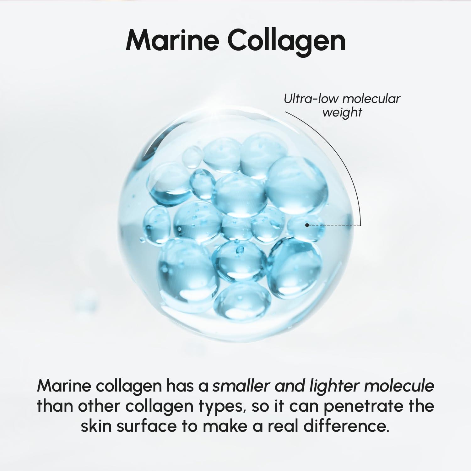 imageMAREE Collagen Facial Mask with Hyaluronic Acid Sheet Face Mask Skincare Centella Asiatica Green amp Red Algae Extract Hydrating Facemask For Women Skin Care Mascarillas Para La Cara 6 CountWhite
