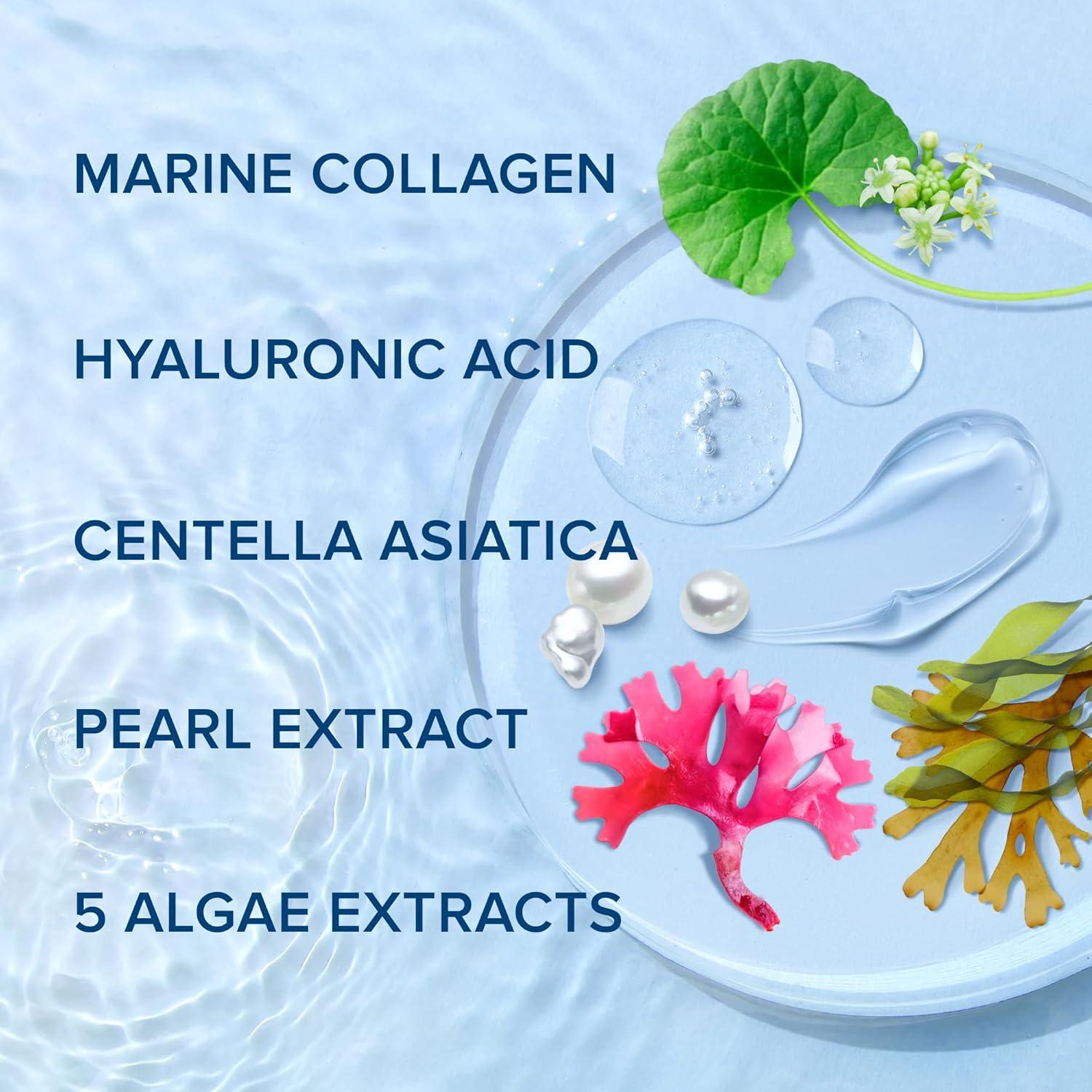 imageMAREE Collagen Facial Mask with Hyaluronic Acid Sheet Face Mask Skincare Centella Asiatica Green amp Red Algae Extract Hydrating Facemask For Women Skin Care Mascarillas Para La Cara 6 CountMulticolor