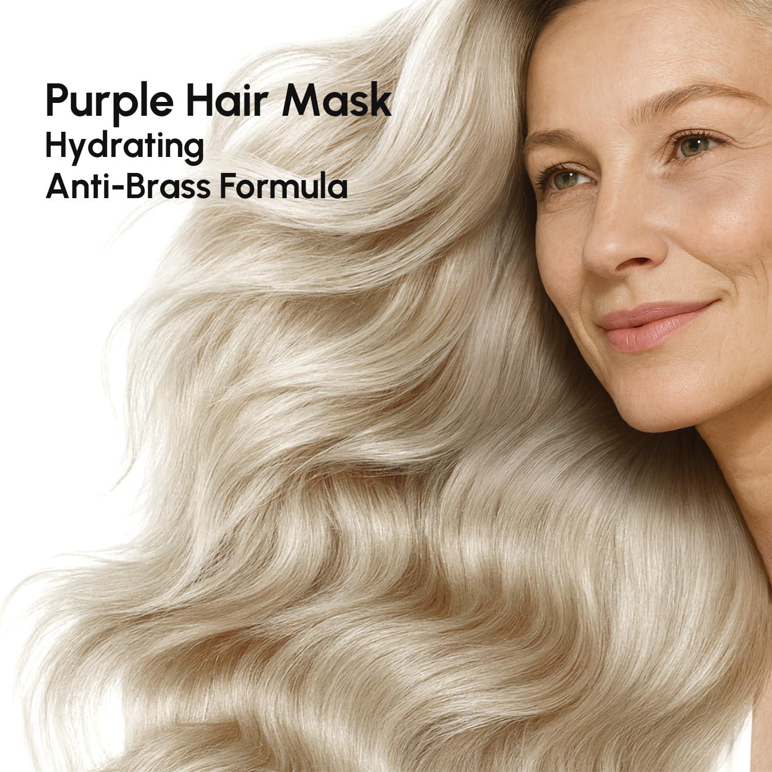 imageMAREE Deep Conditioning LeaveIn Hair Mask for Damaged Hair Keratin Hair Treatment with Biotin Natural Oils amp Vitamins LeaveIn Conditioner for Repair and Hydration Mascarilla Para CabelloPurple