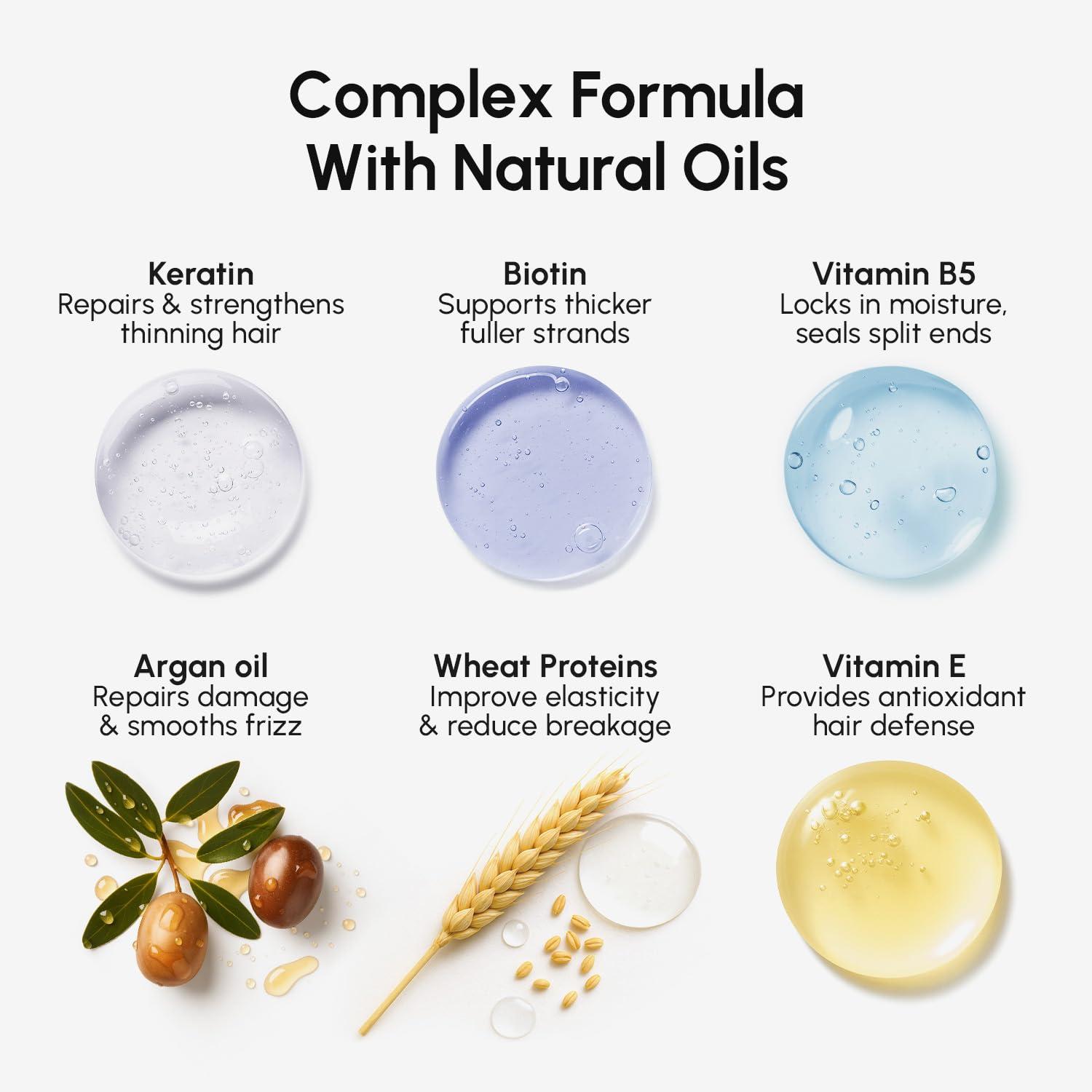 imageMAREE Deep Conditioning LeaveIn Hair Mask for Damaged Hair Keratin Hair Treatment with Biotin Natural Oils amp Vitamins LeaveIn Conditioner for Repair and Hydration Mascarilla Para CabelloPurple