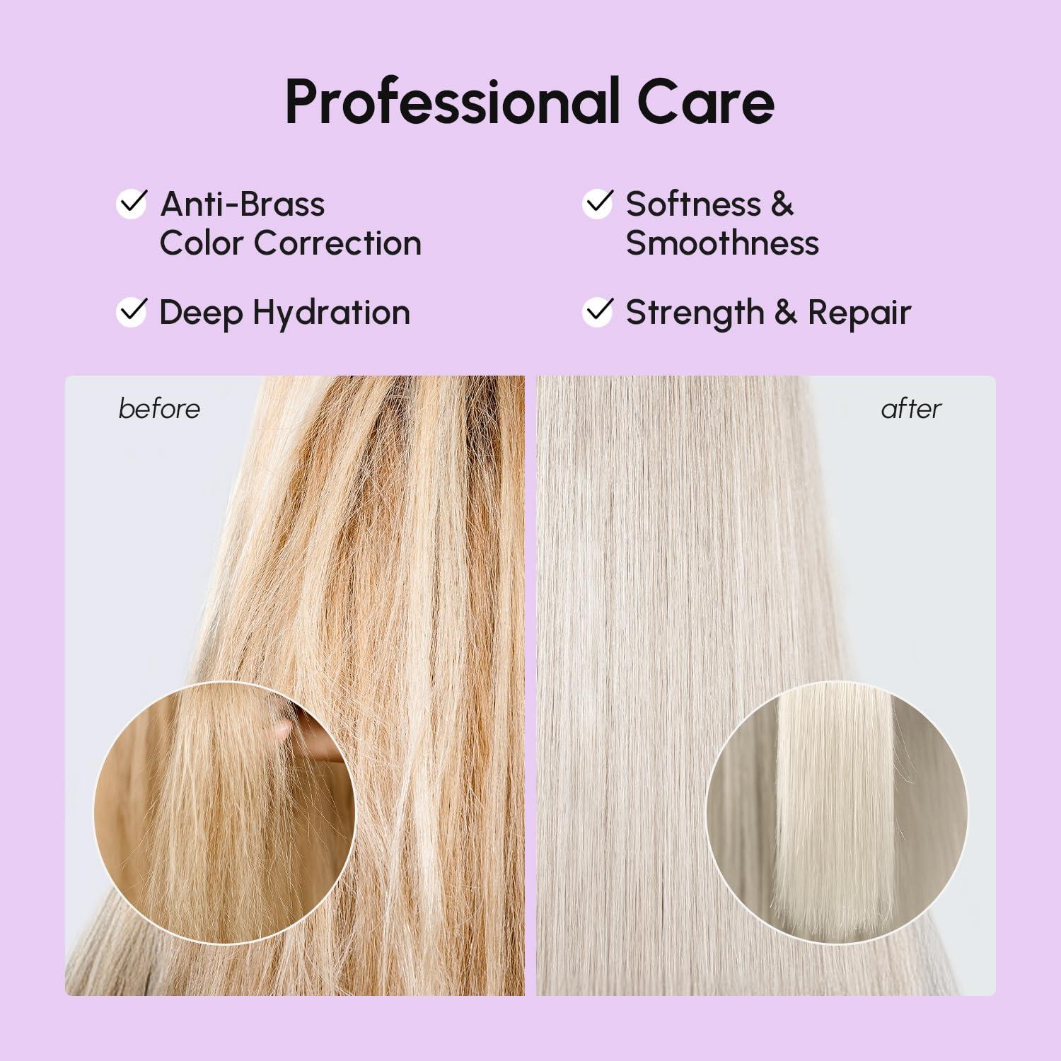 imageMAREE Deep Conditioning LeaveIn Hair Mask for Damaged Hair Keratin Hair Treatment with Biotin Natural Oils amp Vitamins LeaveIn Conditioner for Repair and Hydration Mascarilla Para CabelloPurple