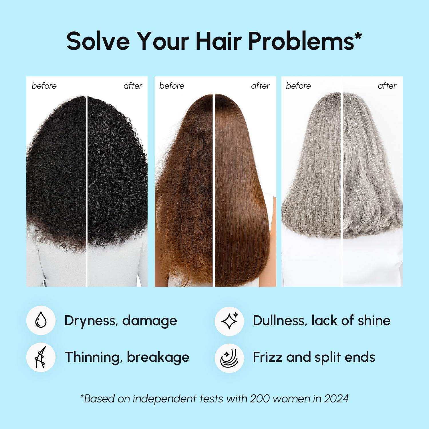 imageMAREE Deep Conditioning LeaveIn Hair Mask for Damaged Hair Keratin Hair Treatment with Biotin Natural Oils amp Vitamins LeaveIn Conditioner for Repair and Hydration Mascarilla Para CabelloWhite