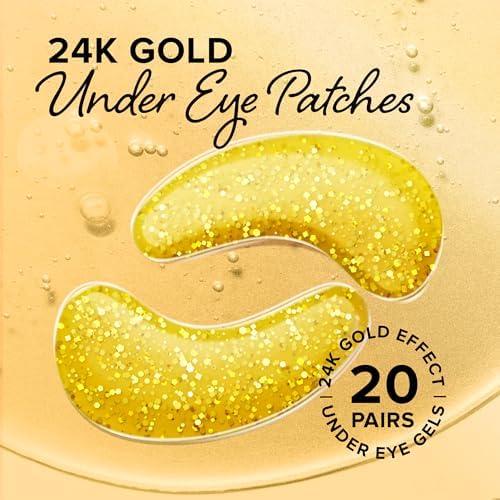 imageMAREE Eye Gels Cooling Pads Under Eye Patches for Puffy Eyes and Dark Circles with Collagen amp Hyaluronic Acid Anti Wrinkles Under Eye Masks Skincare Treatment for Puffiness Parches Para OjerasGold