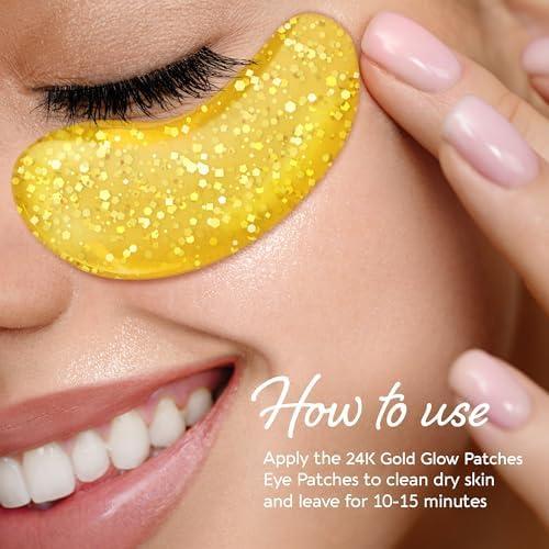 imageMAREE Eye Gels Cooling Pads Under Eye Patches for Puffy Eyes and Dark Circles with Collagen amp Hyaluronic Acid Anti Wrinkles Under Eye Masks Skincare Treatment for Puffiness Parches Para OjerasGold