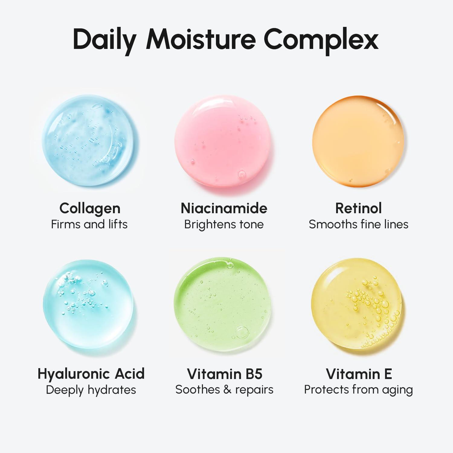 imageMAREE Face Moisturizer Retinol Cream for Face Daily Wrinkle Cream for Women AntiAging Face Cream Facial Moisturizer with Collagen Crema Hidratante Para la Cara for Skin Tightening17 Fl Oz Pack of 1