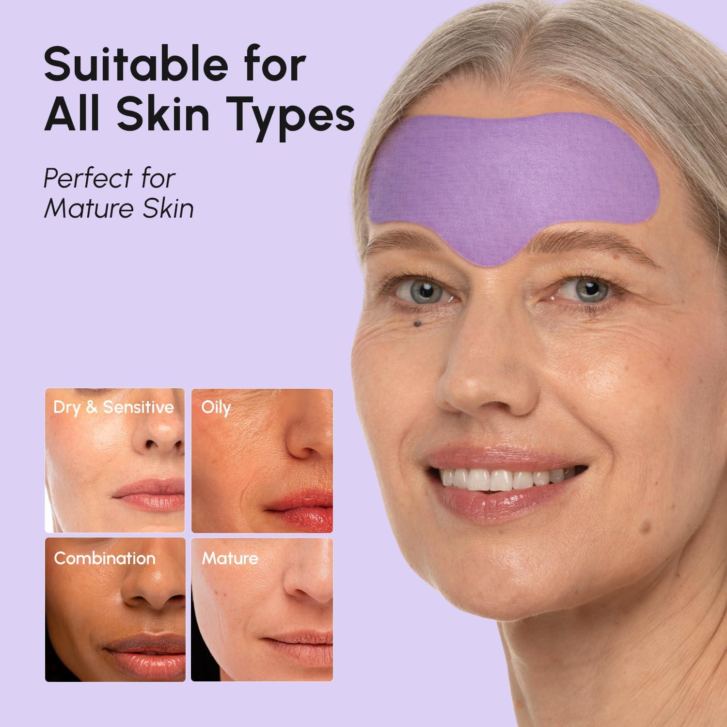 imageMAREE Forehead Wrinkle Patches Collagen Wrinkle Patches with Retinol amp Hyaluronic Acid for Face Lift Fine Lines Deep Forehead Wrinkles Treatment Remover Face Tape for Wrinkles Between Eyebrows