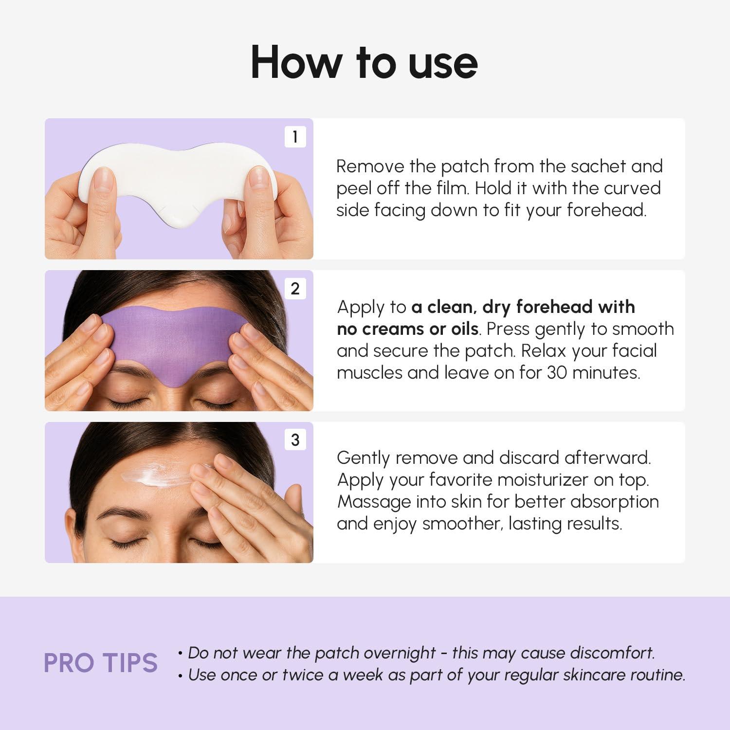 imageMAREE Forehead Wrinkle Patches Collagen Wrinkle Patches with Retinol amp Hyaluronic Acid for Face Lift Fine Lines Deep Forehead Wrinkles Treatment Remover Face Tape for Wrinkles Between Eyebrows