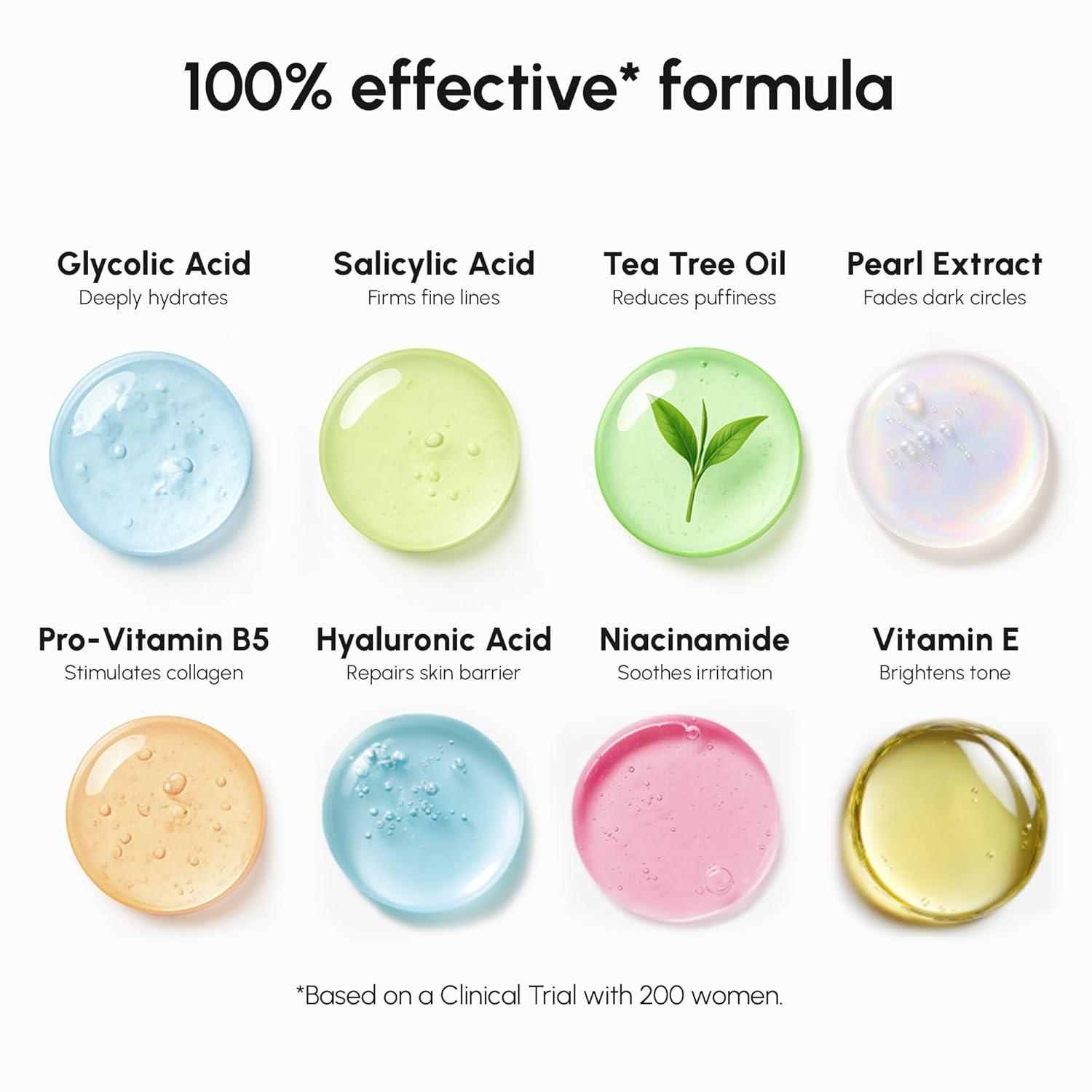 imageMAREE Glycolic Acid Pads Toner Pads for Face Cleansing Exfoliating Pad with Tea Tree Oil Salicylic Acid amp Vitamins E B3 B5 Acne Clearing Skin Pore Resurfacing amp Radiance Device 50 CountGlycolic Pads 200 Pcs