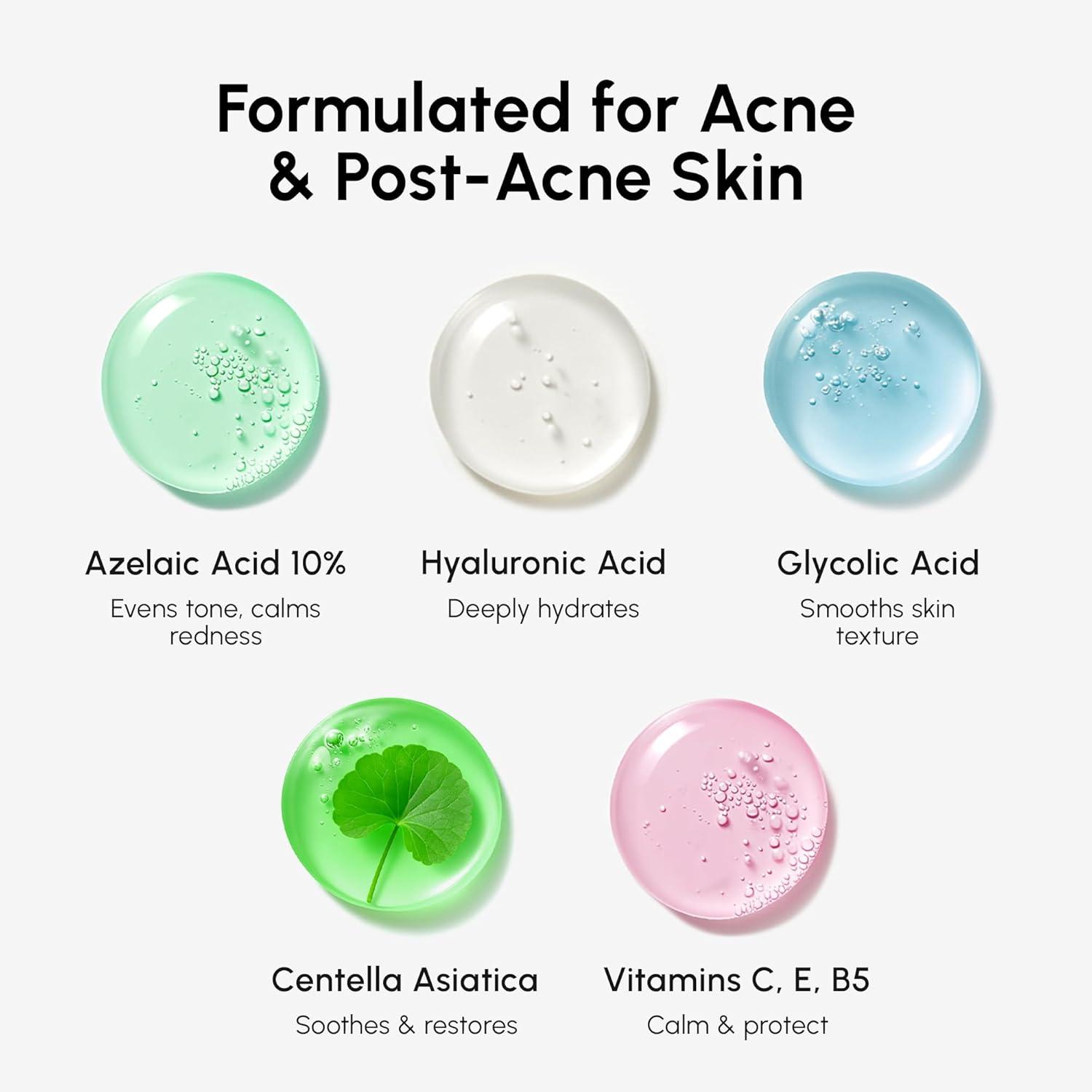 imageMAREE Glycolic Acid Pads Toner Pads for Face Cleansing Exfoliating Pad with Tea Tree Oil Salicylic Acid amp Vitamins E B3 B5 Acne Clearing Skin Pore Resurfacing amp Radiance Device 50 CountAzelaic Pads