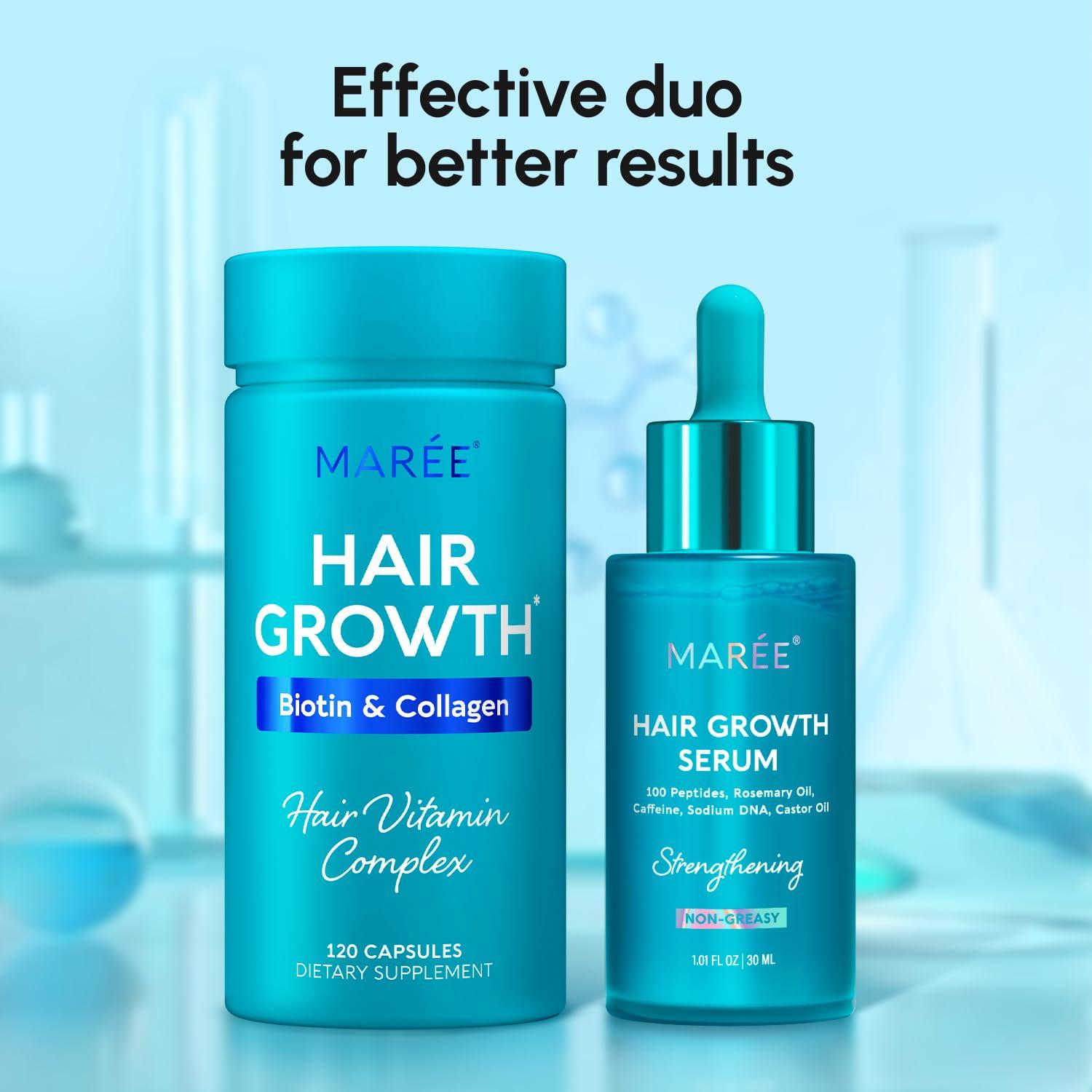 imageMAREE Hair Growth Spray Caffeine Batana Castor amp Rosemary Oil for Hair Growth Products for Women amp Men Hair Oils for Hair Growth Hair Thickening Spray for Roots Hair Regrowth amp Scalp CareHair Growth Serum