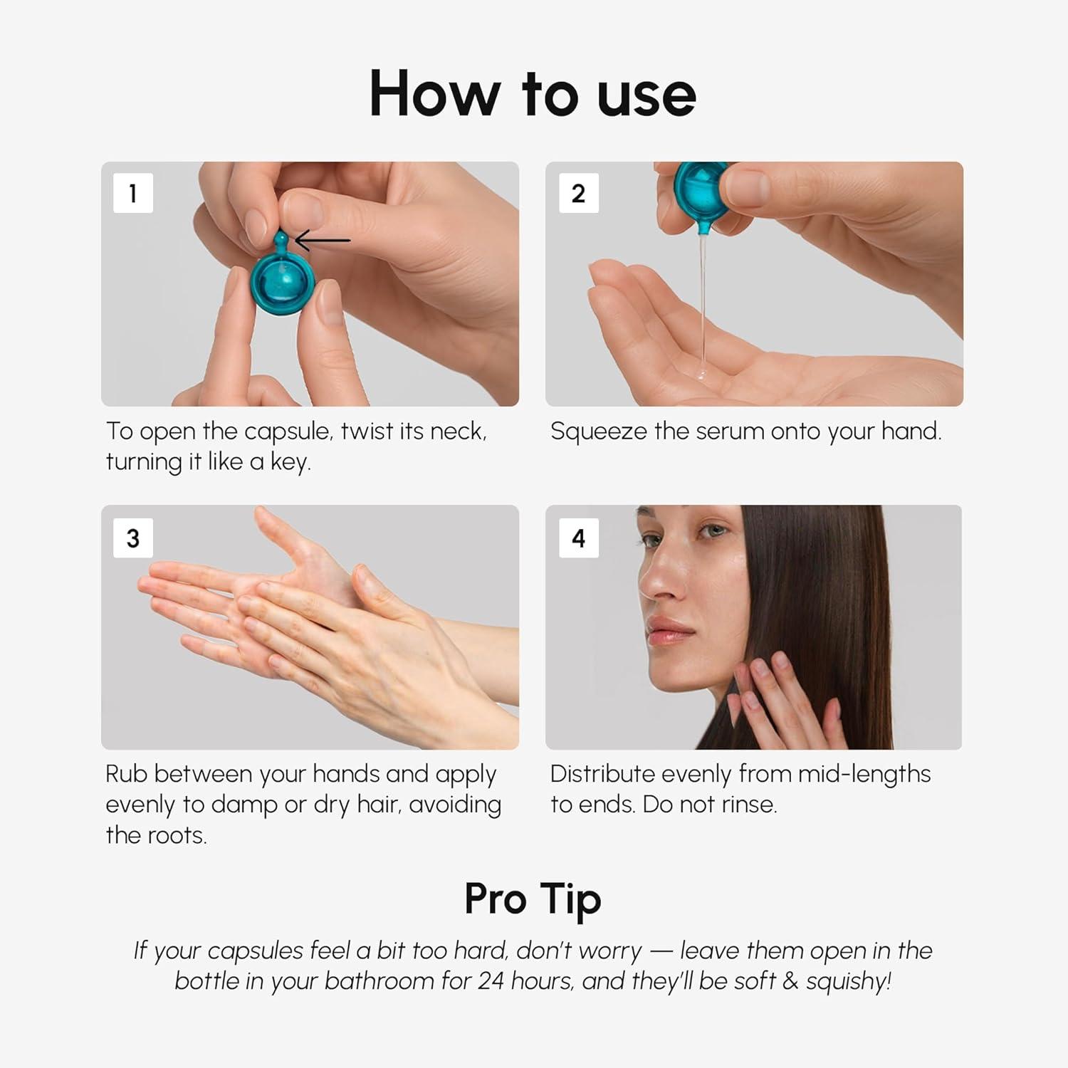 imageMAREE Hair Serum for Dry and Curly Hair Gloss Hair Oil for Frizzy Hair with Argan Oil Keratin amp Biotin Frizz Control Hair Care Products for Women Aceite Para el Cabello Keratin Hair TreatmentHair Oil Capsules