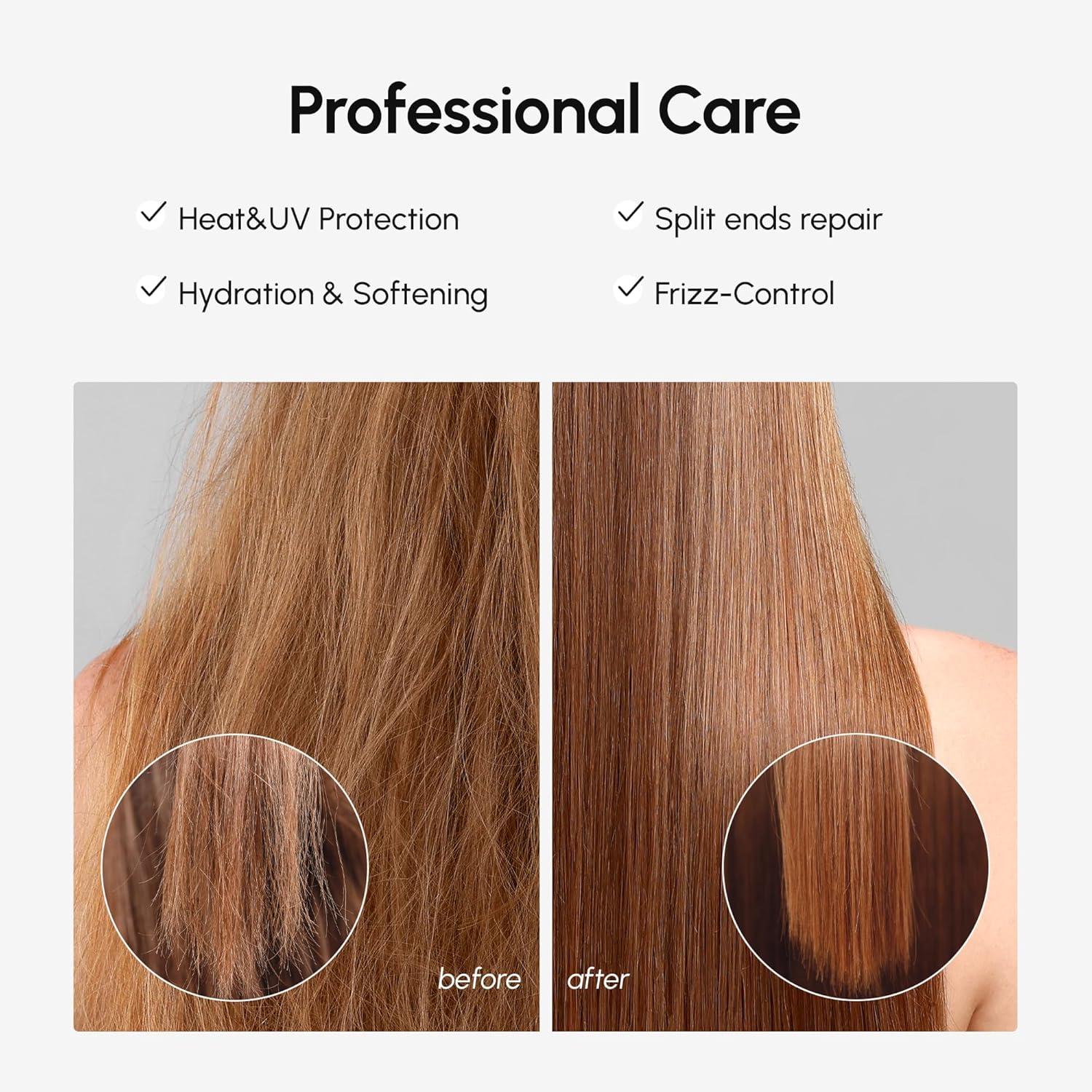 imageMAREE Hair Serum for Dry and Curly Hair Gloss Hair Oil for Frizzy Hair with Argan Oil Keratin amp Biotin Frizz Control Hair Care Products for Women Aceite Para el Cabello Keratin Hair TreatmentOriginal Hair Oil