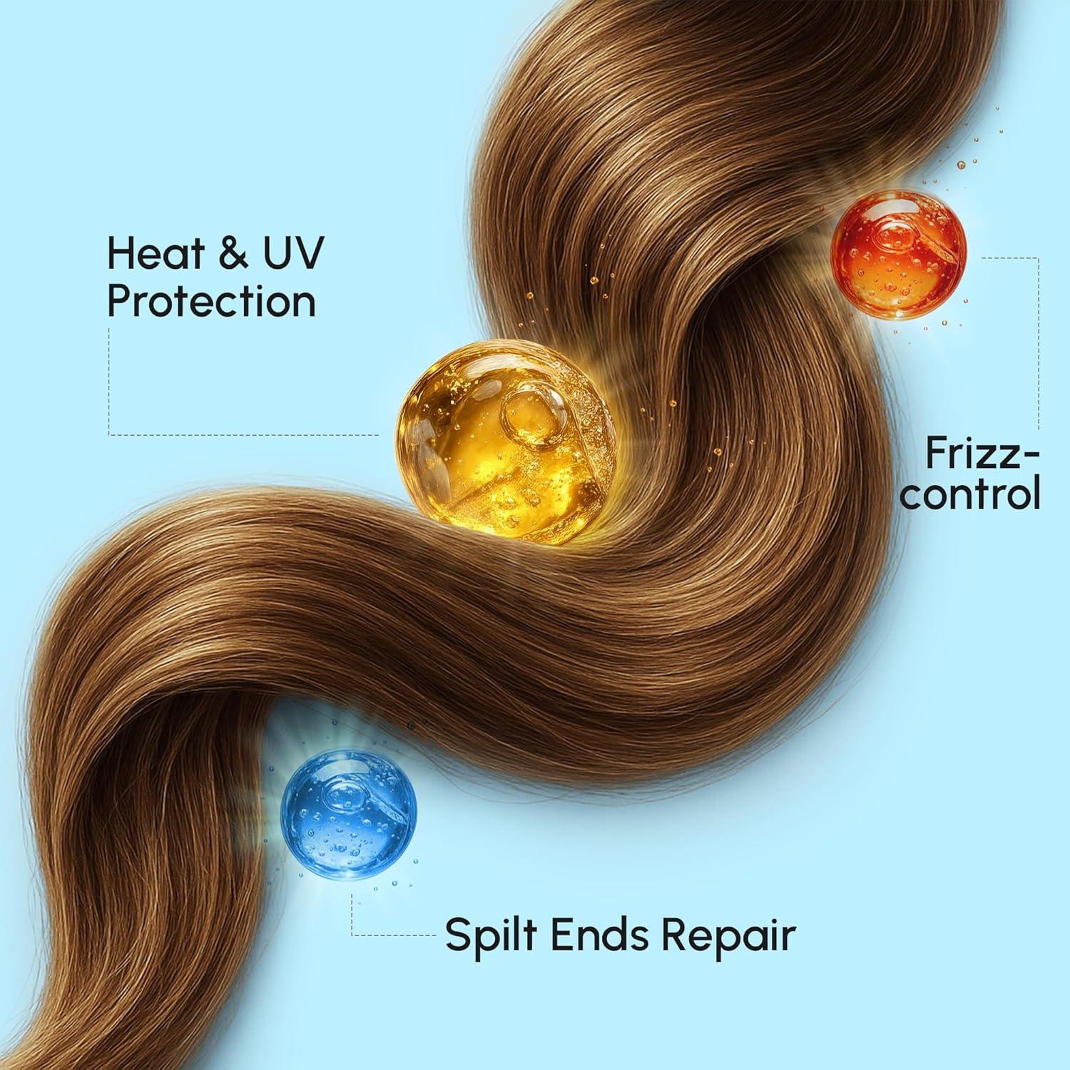 imageMAREE Hair Serum for Dry and Curly Hair Gloss Hair Oil for Frizzy Hair with Argan Oil Keratin amp Biotin Frizz Control Hair Care Products for Women Aceite Para el Cabello Keratin Hair TreatmentHair Oil Capsules