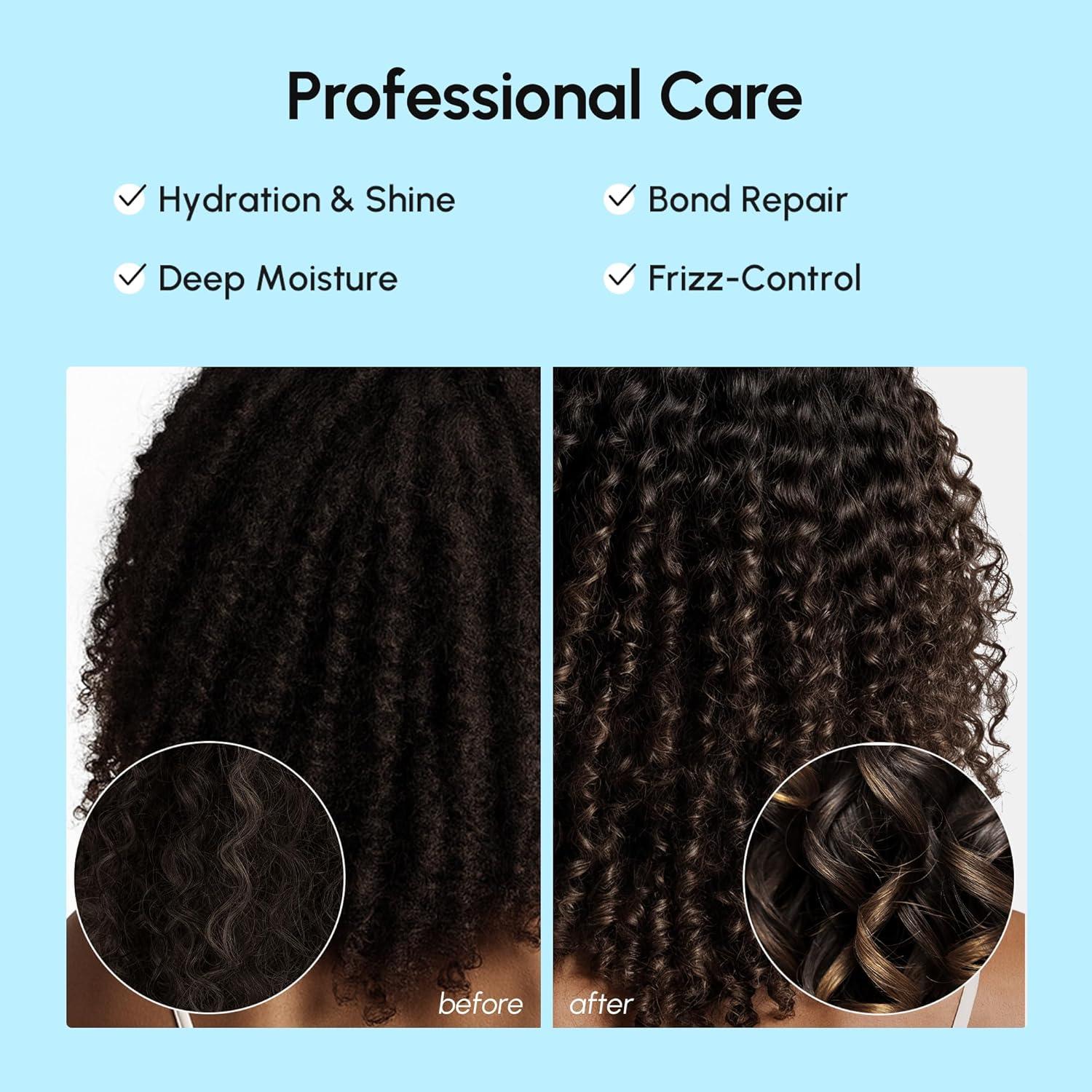 imageMAREE Hair Serum for Dry and Curly Hair Gloss Hair Oil for Frizzy Hair with Argan Oil Keratin amp Biotin Frizz Control Hair Care Products for Women Aceite Para el Cabello Keratin Hair TreatmentHair Oil Capsules 2 Pack