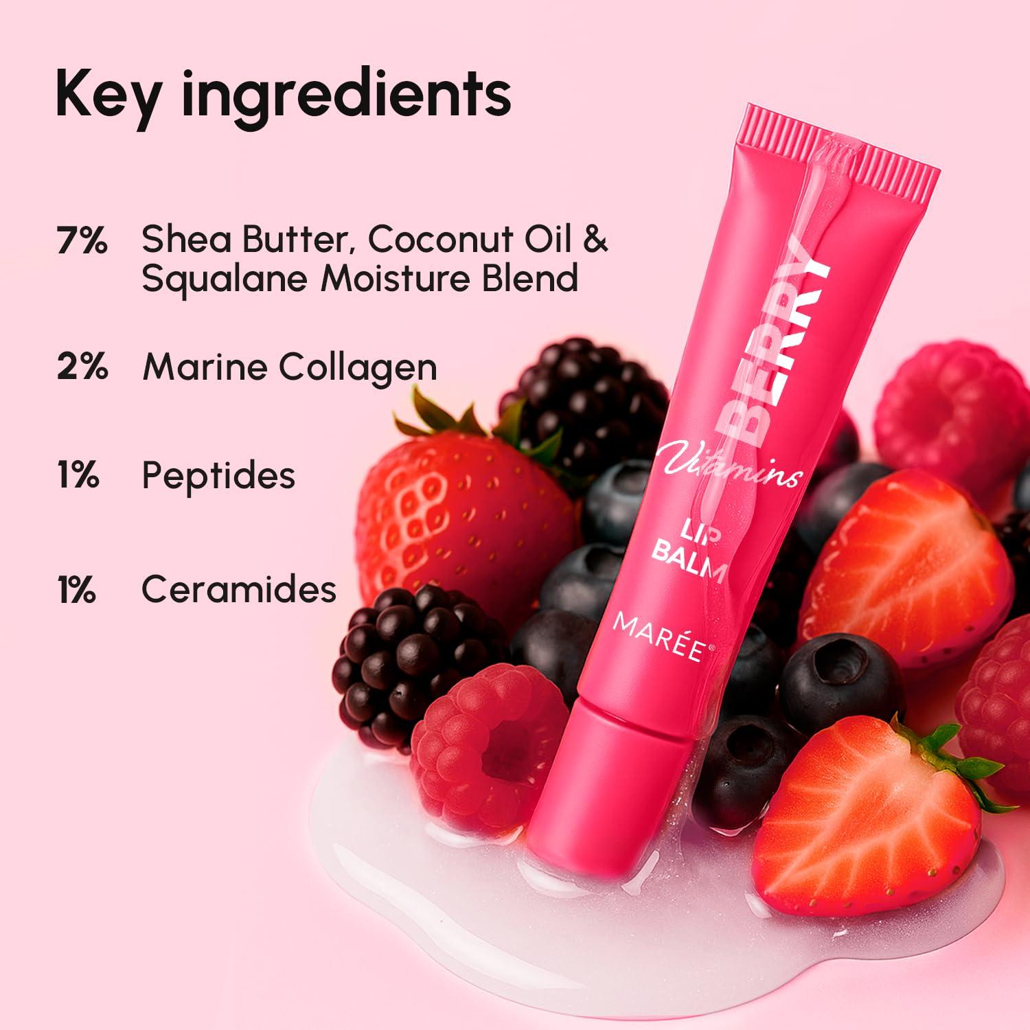 imageMAREE Lip Mask Overnight Lip Moisturizer For Very Dry Lips Hydrating Lip Butter Balm with Hyaluronic Acid amp Collagen Overnight Lip Treatment Lip Sleeping Mask Repair Hidratante de LabiosLip Balm