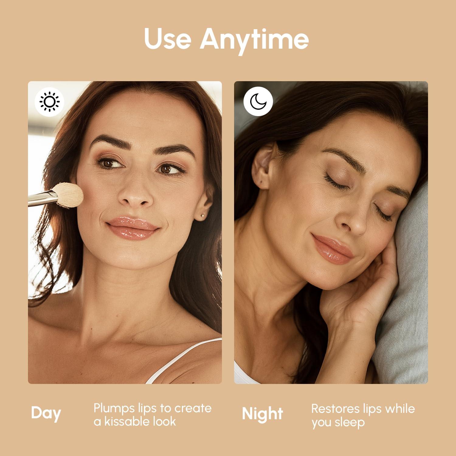 imageMAREE Lip Mask Overnight Lip Moisturizer For Very Dry Lips Hydrating Lip Butter Balm with Hyaluronic Acid amp Collagen Overnight Lip Treatment Lip Sleeping Mask Repair Hidratante de LabiosVanilla Lip Mask
