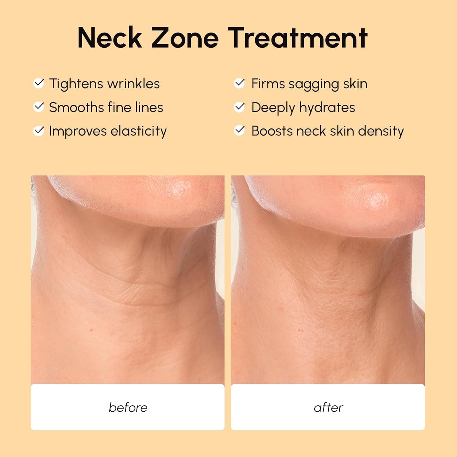 imageMAREE Neck Wrinkle Patches Collagen AntiWrinkle Patches with Retinol amp Hyaluronic Acid for Face Lift Neck Mask for Tightening and Firming Neck Lifting Mask amp Face Tape for Neck Wrinkles 5 Pcs