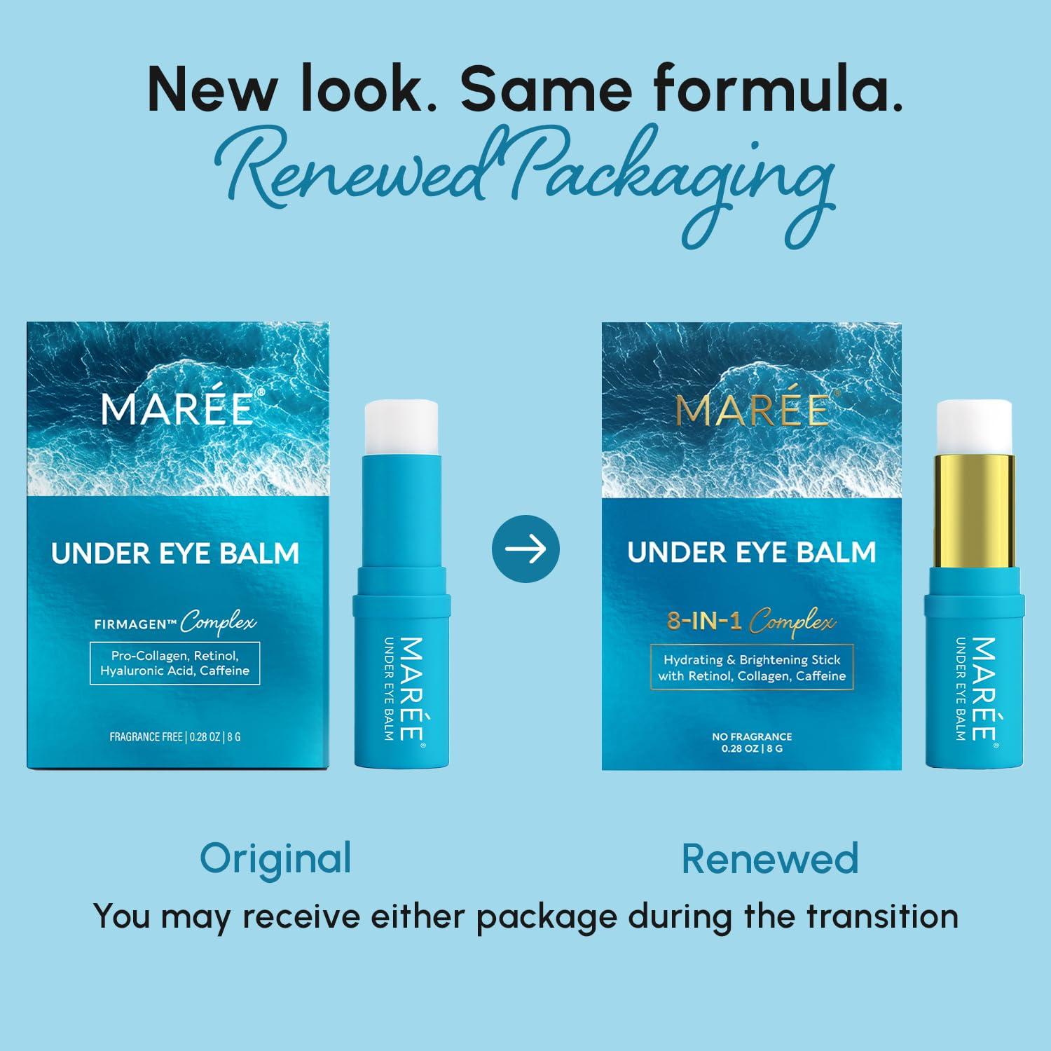 imageMAREE Under Eye Balm Stick Hydrating Retinol Caffeine Under Eye Brightener Stick for Older Women Collagen Undereye Cream for Dark Circles amp Wrinkles Skin Care Treatment MoisturizerBlue