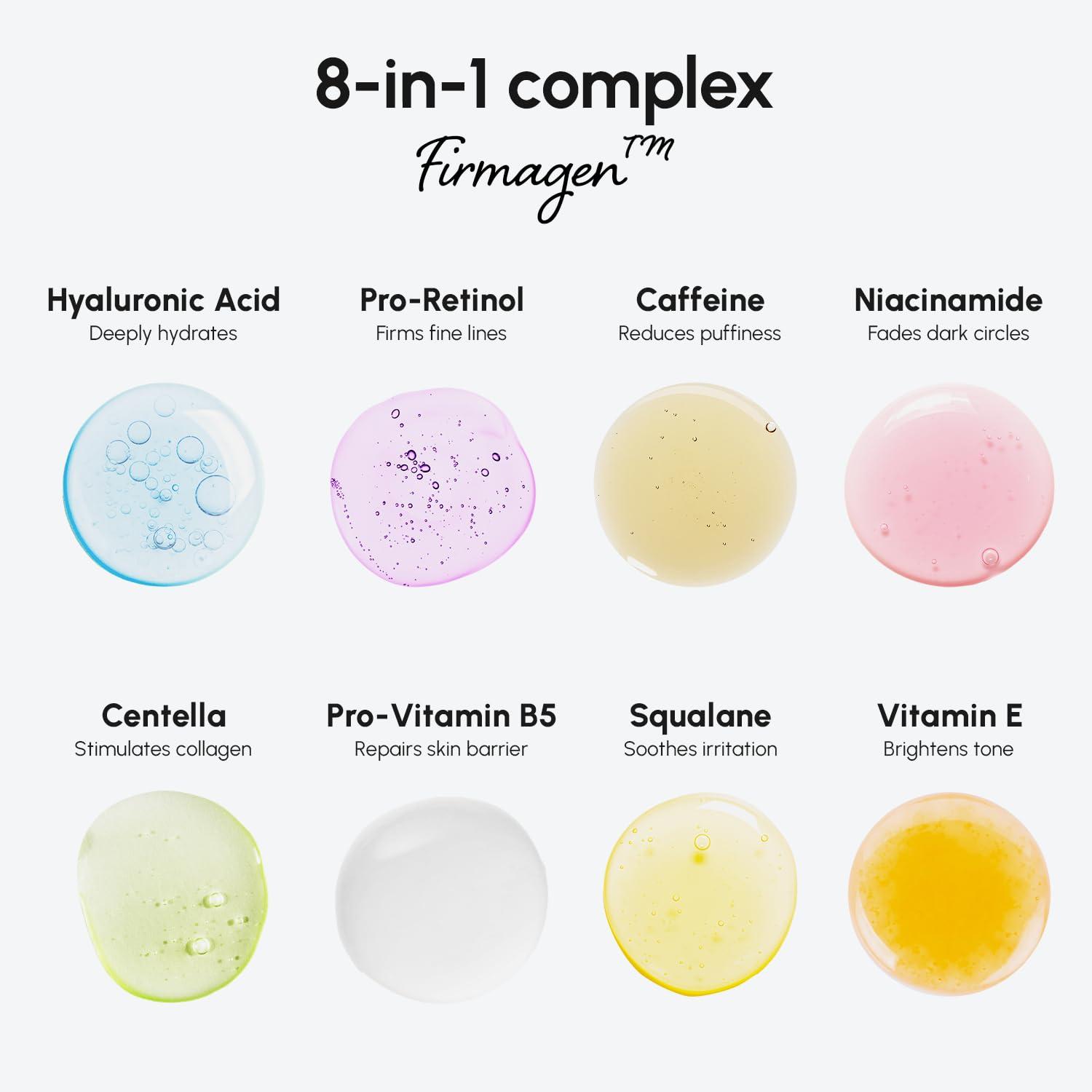 imageMAREE Under Eye Balm Stick Hydrating Retinol Caffeine Under Eye Brightener Stick for Older Women Collagen Undereye Cream for Dark Circles amp Wrinkles Skin Care Treatment MoisturizerBlue