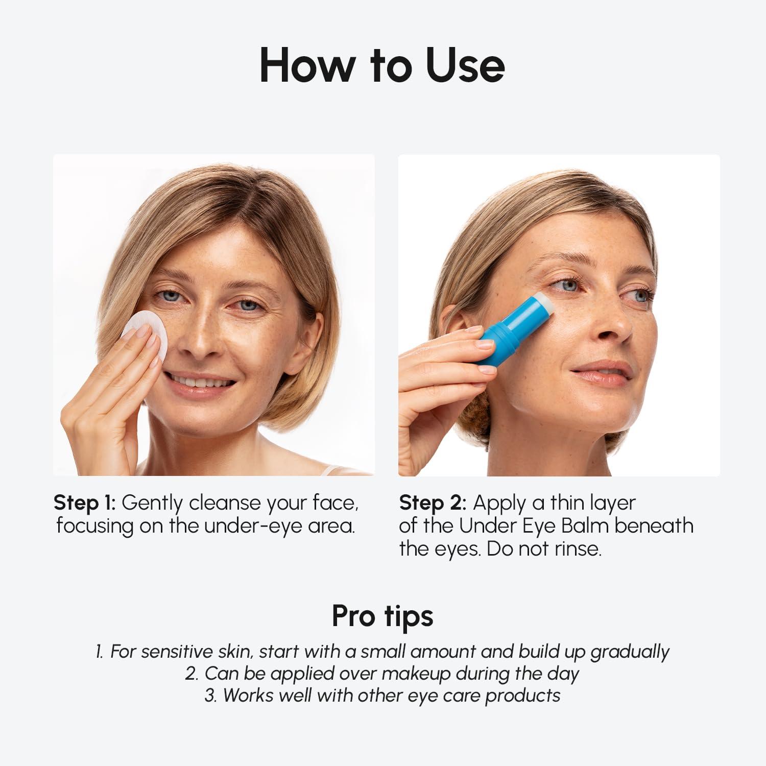 imageMAREE Under Eye Balm Stick Hydrating Retinol Caffeine Under Eye Brightener Stick for Older Women Collagen Undereye Cream for Dark Circles amp Wrinkles Skin Care Treatment MoisturizerBlue