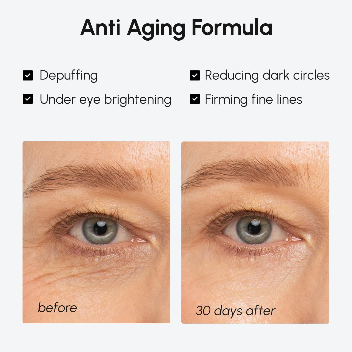 imageMAREE Under Eye Balm Stick Hydrating Retinol Caffeine Under Eye Brightener Stick for Older Women Collagen Undereye Cream for Dark Circles amp Wrinkles Skin Care Treatment MoisturizerBlue