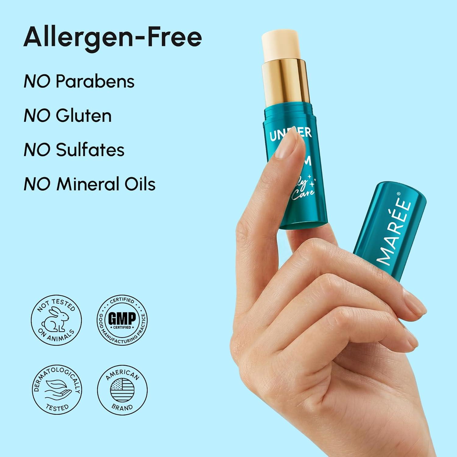 imageMAREE Under Eye Balm Stick with Retinol amp Ceramide Complex Facial Moisturizer for Dark Circles amp Wrinkles Under Eye Brightener Stick AntiWrinkle Hydrating Face Skincare035 Ounce Pack of 1