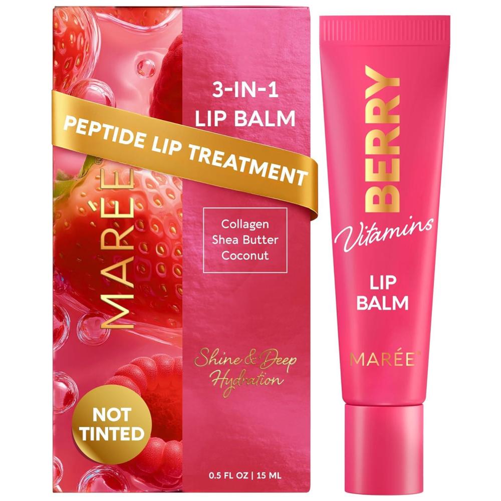 imageMAREE Lip Mask Overnight  Lip Moisturizer For Very Dry Lips  Hydrating Lip Butter Balm with Hyaluronic Acid amp Collagen  Overnight Lip Treatment  Lip Sleeping Mask Repair  Hidratante de LabiosLip Balm