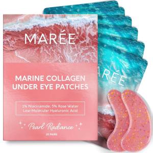 MAREE Eye Gels – Cooling Pads Under Eye Patches for Puffy Eyes and Dark Circles with Collagen & Hyaluronic Acid – Anti Wrinkles Under Eye Masks Skincare Treatment for Puffiness – Parches Para Ojeras(Pink)