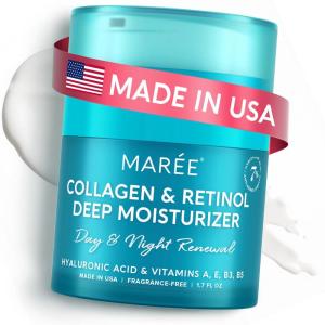 MAREE Face Moisturizer Retinol Cream for Face – Daily Wrinkle Cream for Women – Anti-Aging Face Cream – Facial Moisturizer with Collagen – Crema Hidratante Para la Cara for Skin Tightening(1.7 Fl Oz (Pack of 1))