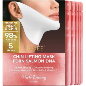 MAREE V Line Lifting Mask with 24K Gold – Deep Collagen Face Mask for Women – Jawline Shaper Mask with Retinol & Hyaluronic Acid – Neck Tightening & Firming – Double Chin Strap for Face Lift(PDRN)