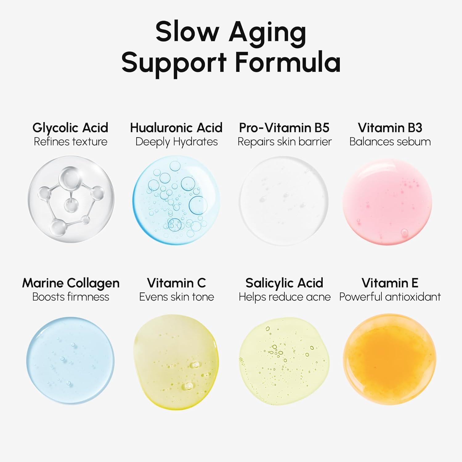 imageMAREE Exfoliating Toner with Salicylic Acid AHA BHA Face Exfoliant amp Pore Cleaner BHA Liquid Exfoliant for Sebum amp Dead Skin Care Remover Face Exfoliator Acido Salicilico Exfoliante FacialGlycolic Acid