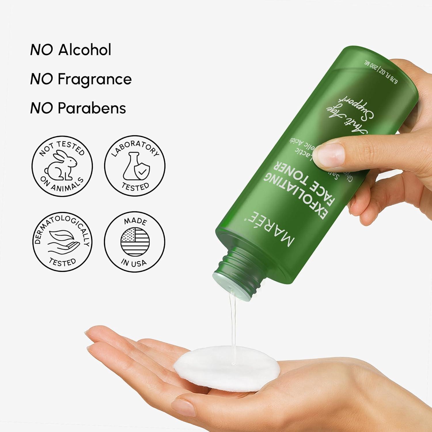 imageMAREE Exfoliating Toner with Salicylic Acid AHA BHA Face Exfoliant amp Pore Cleaner BHA Liquid Exfoliant for Sebum amp Dead Skin Care Remover Face Exfoliator Acido Salicilico Exfoliante FacialExfoliating