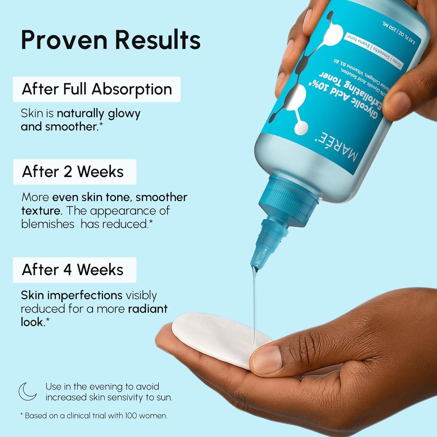 imageMAREE Exfoliating Toner with Salicylic Acid AHA BHA Face Exfoliant amp Pore Cleaner BHA Liquid Exfoliant for Sebum amp Dead Skin Care Remover Face Exfoliator Acido Salicilico Exfoliante FacialGlycolic Acid