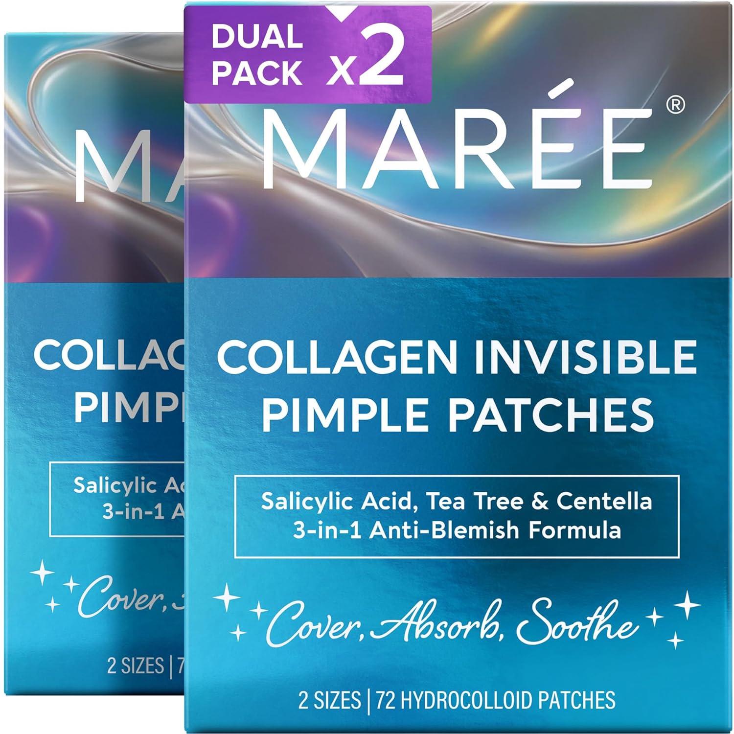 imageMAREE Invisible Pimple Patches Clear Pimple Patches for Face Hydrocolloid Acne Patches Anti Blemish Zit Stickers for Face Parches Para Acne Pinple Zit Patches Pimple Stickers 72 DotsClear