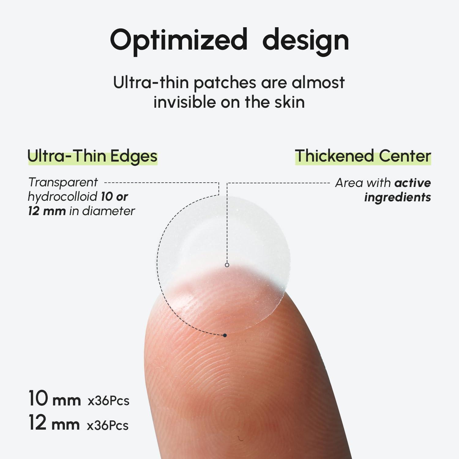 imageMAREE Invisible Pimple Patches Clear Pimple Patches for Face Hydrocolloid Acne Patches Anti Blemish Zit Stickers for Face Parches Para Acne Pinple Zit Patches Pimple Stickers 72 DotsClear