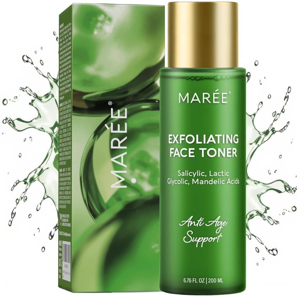 imageMAREE Exfoliating Toner with Salicylic Acid AHA BHA Face Exfoliant amp Pore Cleaner BHA Liquid Exfoliant for Sebum amp Dead Skin Care Remover Face Exfoliator Acido Salicilico Exfoliante FacialExfoliating