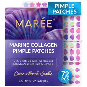 MAREE Invisible Pimple Patches – Clear Pimple Patches for Face – Hydrocolloid Acne Patches Anti Blemish – Zit Stickers for Face – Parches Para Acne – Pinple Zit Patches Pimple Stickers – 72 Dots(Holographic)