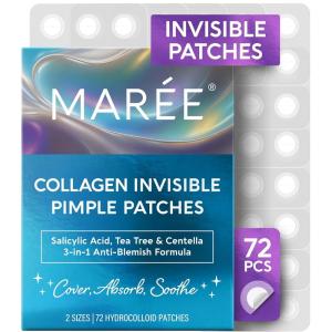 MAREE Invisible Pimple Patches – Clear Pimple Patches for Face – Hydrocolloid Acne Patches Anti Blemish – Zit Stickers for Face – Parches Para Acne – Pinple Zit Patches Pimple Stickers – 72 Dots(Clear)