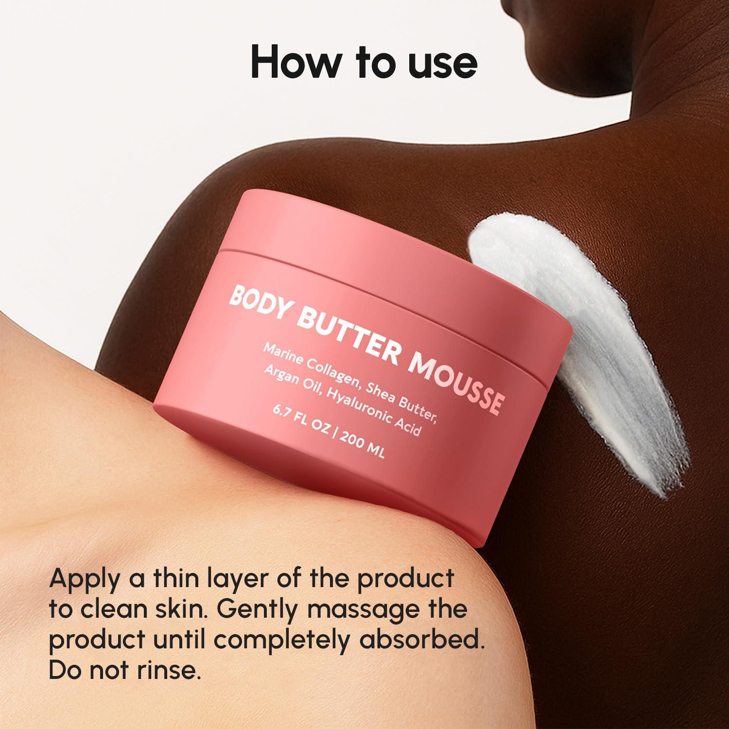 imageMAREE Body Butter Cream Whipped Body Butter for Women Smell Good Ayurvedic Skin Care Body Moisturizer for Dry Skin Vanilla Shea Butter Cream for Women amp Men with Marine Collagen amp Argan Oil