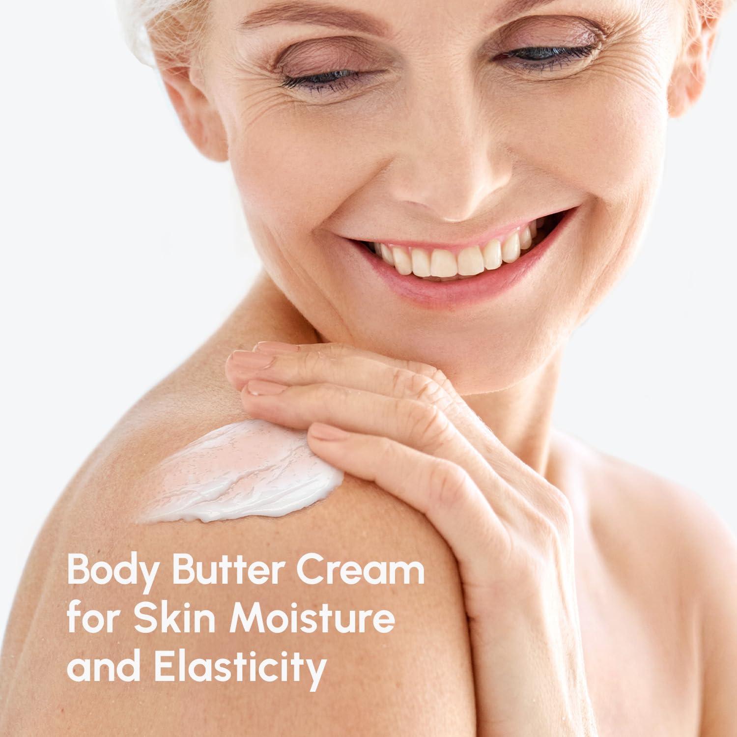 imageMAREE Body Butter Cream Whipped Body Butter for Women Smell Good Ayurvedic Skin Care Body Moisturizer for Dry Skin Vanilla Shea Butter Cream for Women amp Men with Marine Collagen amp Argan Oil