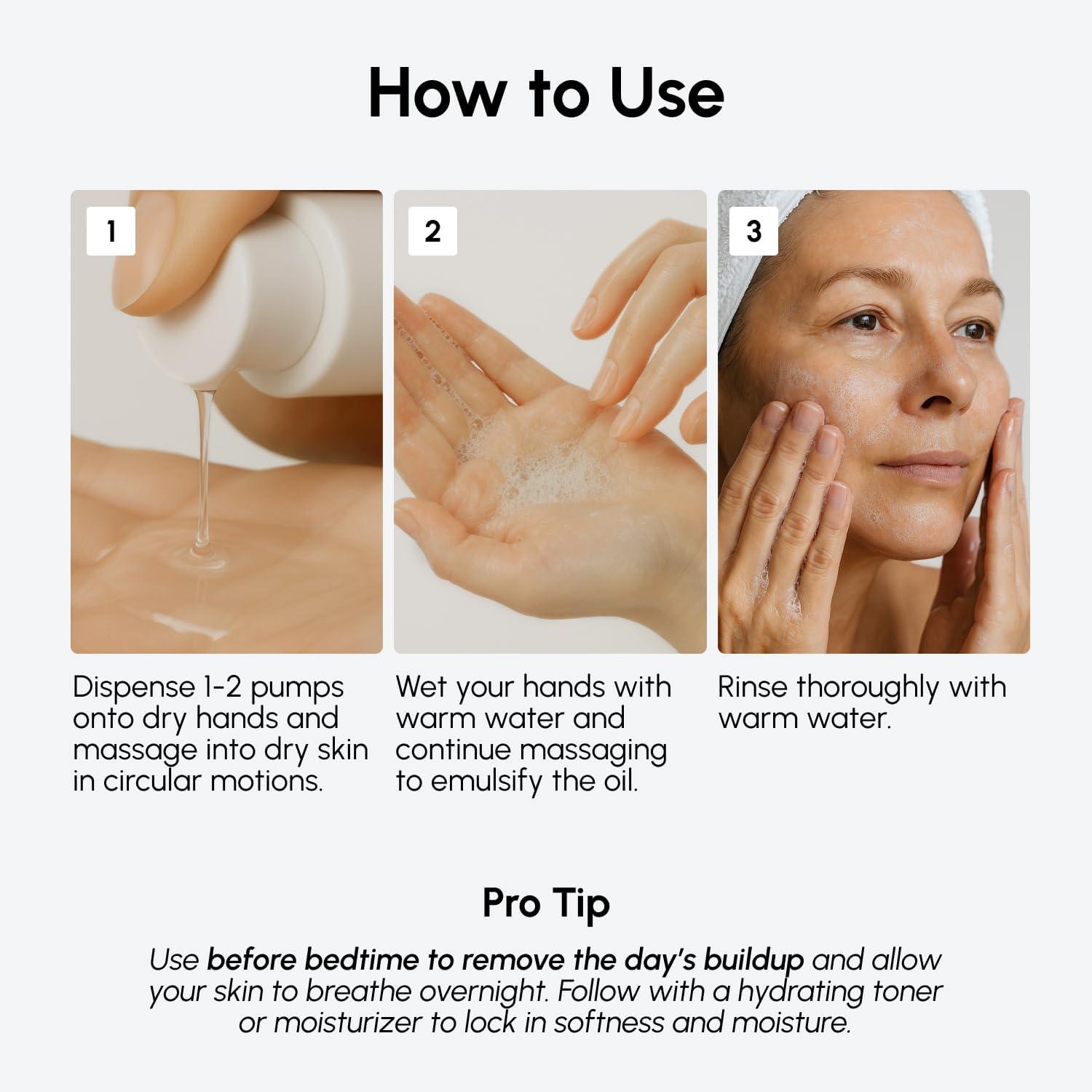 imageMAREE Deep Cleansing Oil for Face Makeup Remover Oil Cleanser for Face Skincare Centella Cleansing Oils NonComedogenic Makeup Blackhead Remover Pore Cleaner Facial Wash for Sensitive SkinOriginal