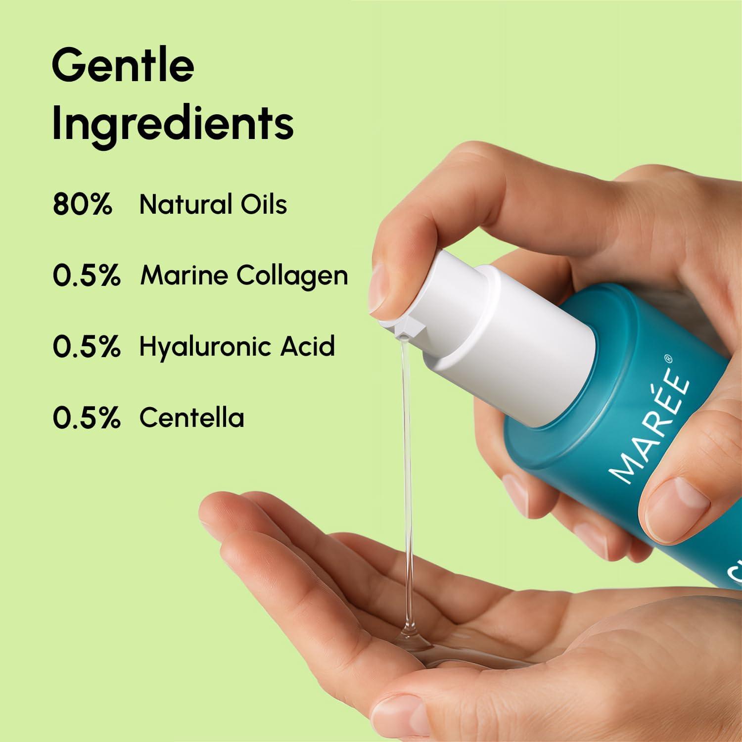 imageMAREE Deep Cleansing Oil for Face Makeup Remover Oil Cleanser for Face Skincare Centella Cleansing Oils NonComedogenic Makeup Blackhead Remover Pore Cleaner Facial Wash for Sensitive SkinOriginal