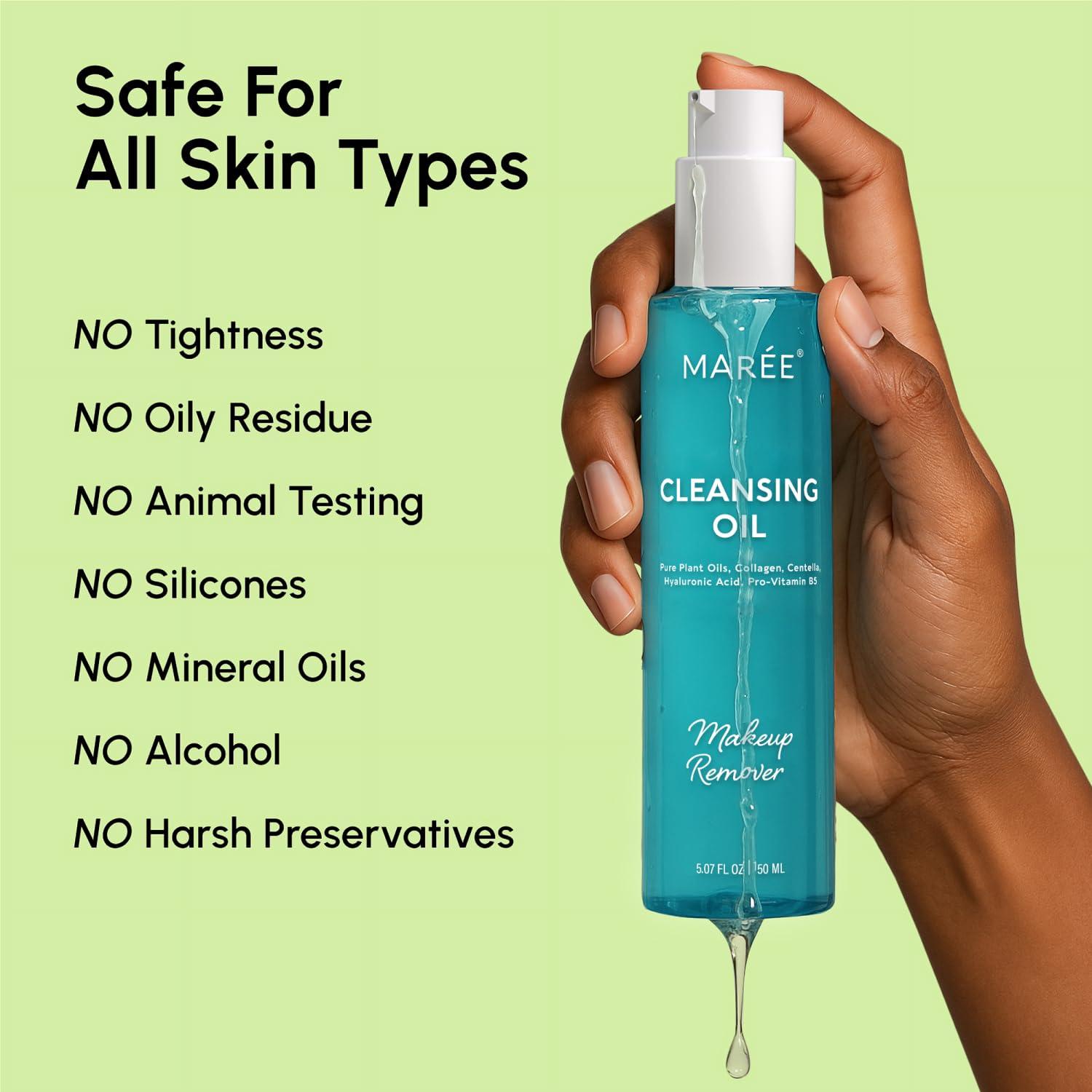 imageMAREE Deep Cleansing Oil for Face Makeup Remover Oil Cleanser for Face Skincare Centella Cleansing Oils NonComedogenic Makeup Blackhead Remover Pore Cleaner Facial Wash for Sensitive SkinOriginal
