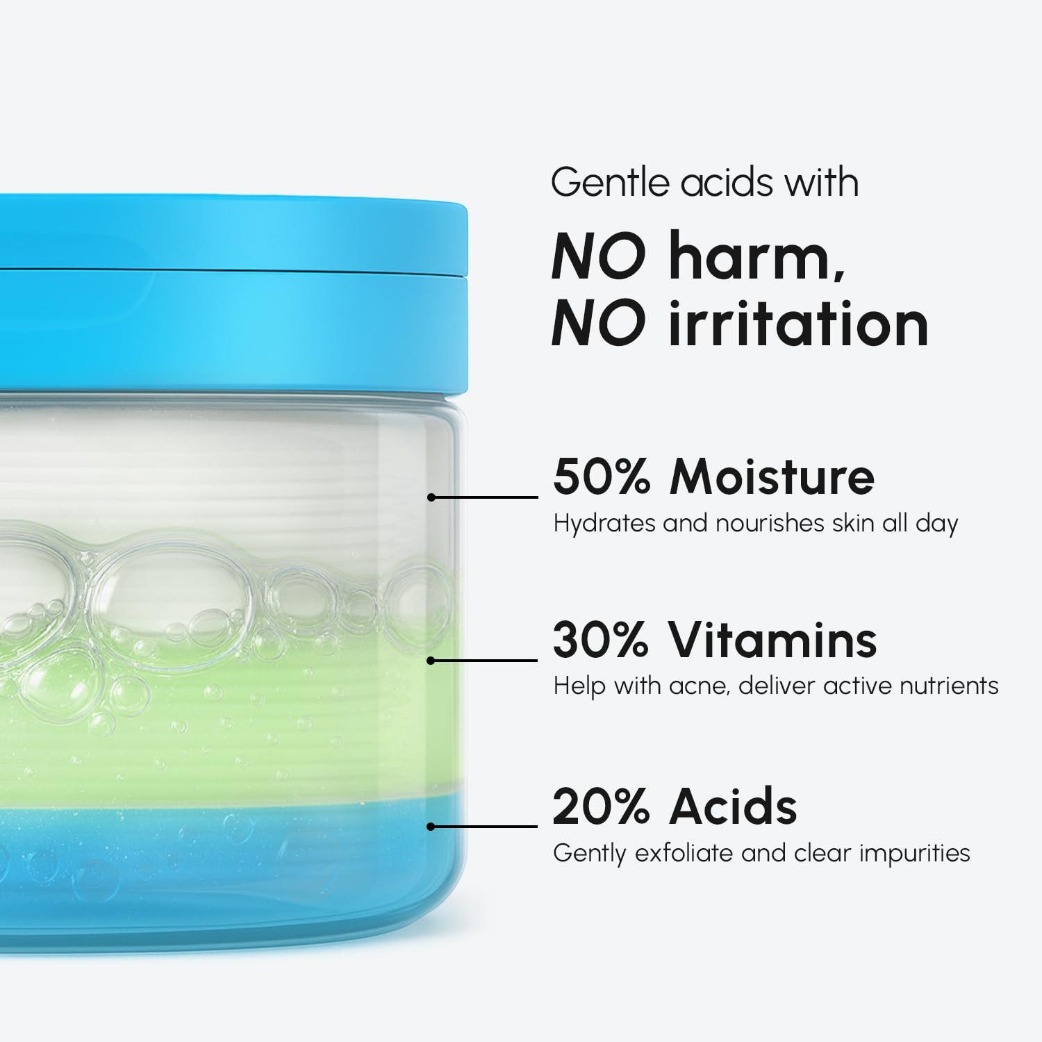 imageMAREE Glycolic Acid Pads Toner Pads for Face Cleansing Exfoliating Pad with Tea Tree Oil Salicylic Acid amp Vitamins E B3 B5 Acne Clearing Skin Pore Resurfacing amp Radiance Device 80 CountGlycolic Pads 2 Pack