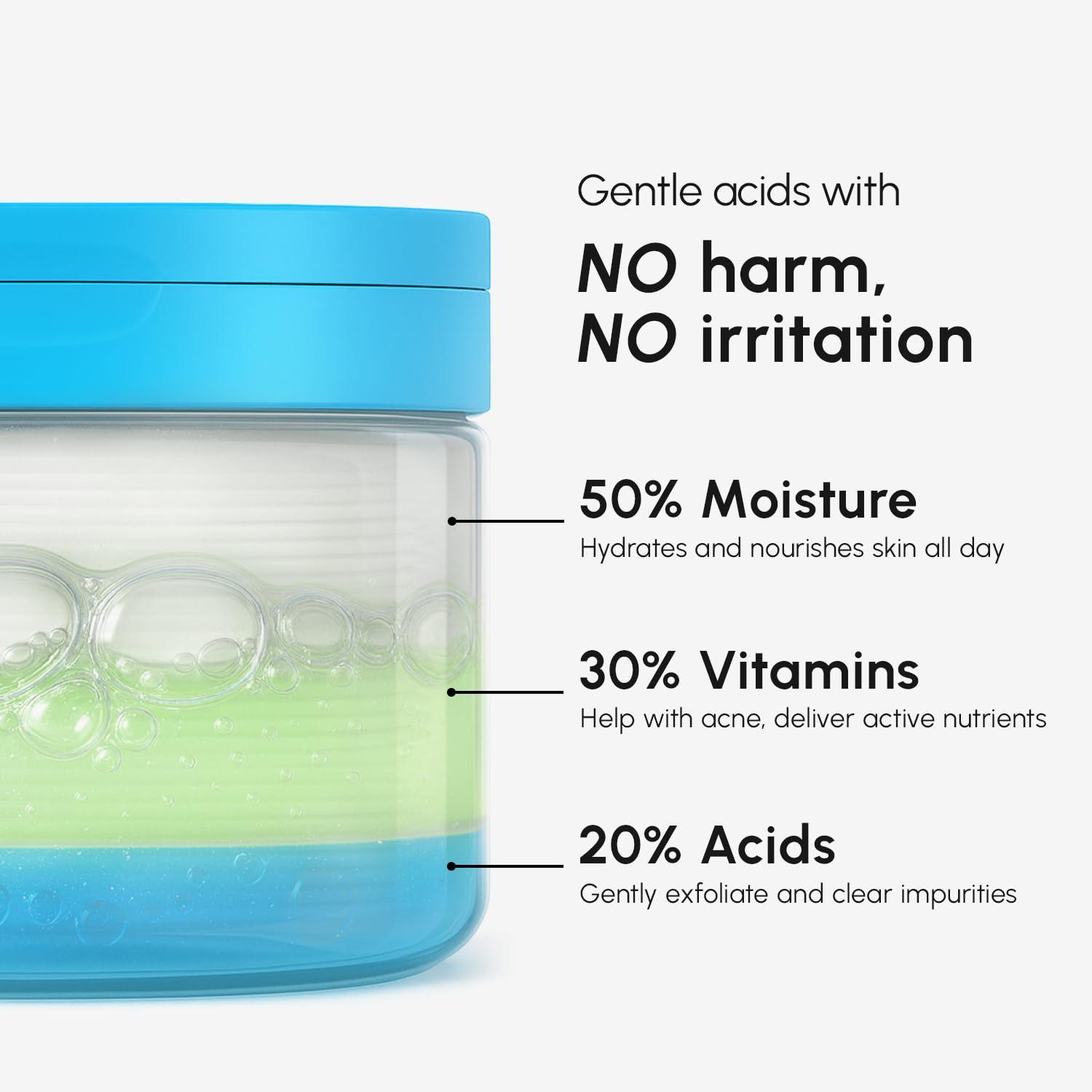 imageMAREE Glycolic Acid Pads Toner Pads for Face Cleansing Exfoliating Pad with Tea Tree Oil Salicylic Acid amp Vitamins E B3 B5 Acne Clearing Skin Pore Resurfacing amp Radiance Device 80 CountGlycolic Pads 80 Pcs