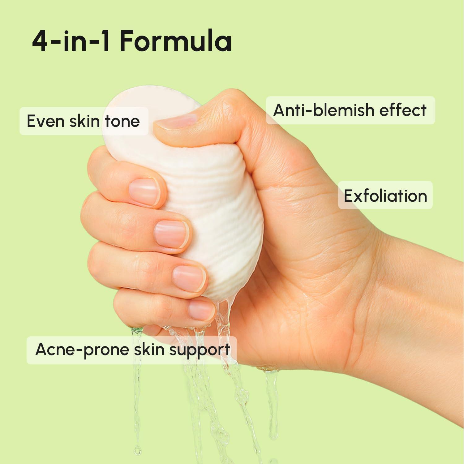 imageMAREE Glycolic Acid Pads Toner Pads for Face Cleansing Exfoliating Pad with Tea Tree Oil Salicylic Acid amp Vitamins E B3 B5 Acne Clearing Skin Pore Resurfacing amp Radiance Device 80 CountBlemish Toner Pads