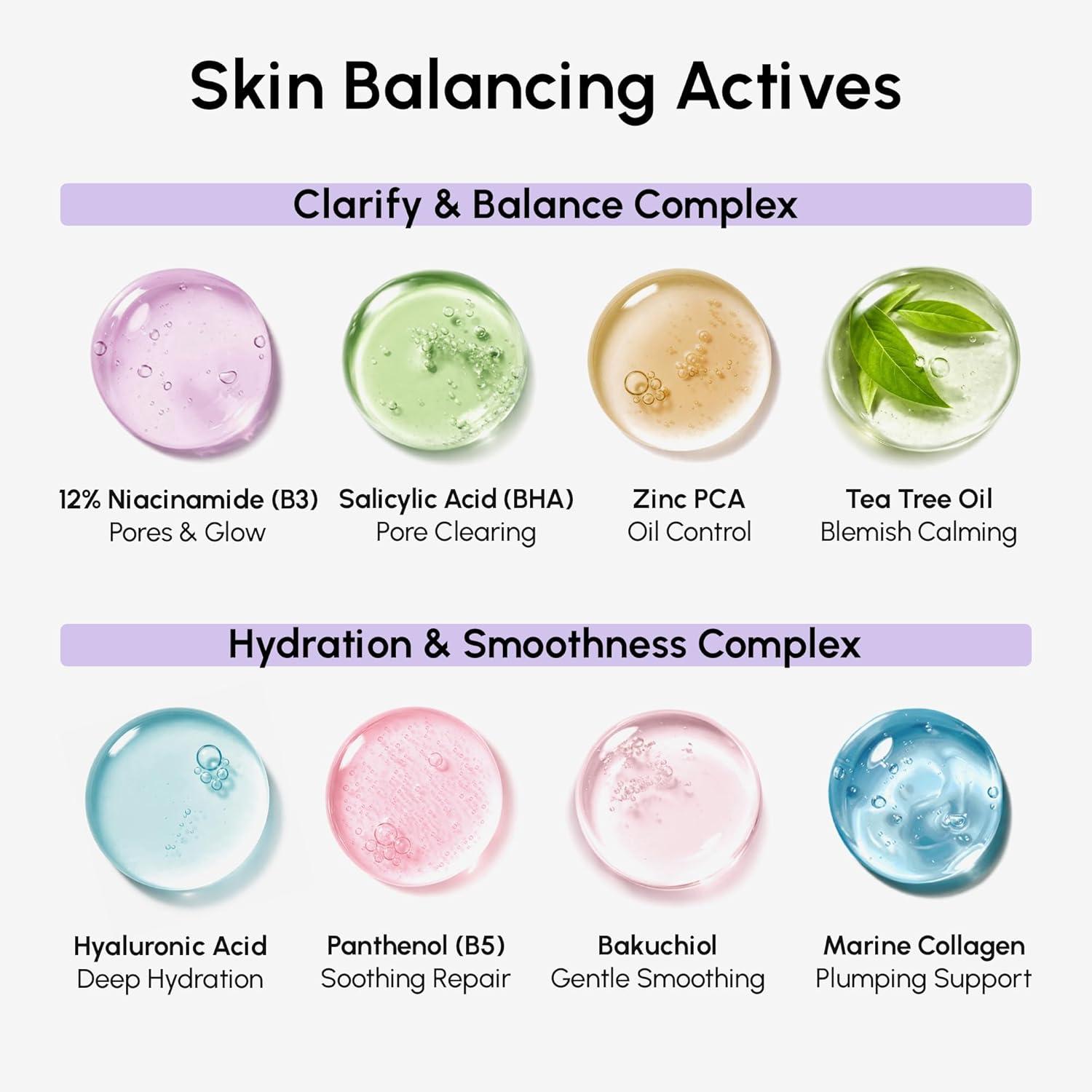 imageMAREE Glycolic Acid Pads Toner Pads for Face Cleansing Exfoliating Pad with Tea Tree Oil Salicylic Acid amp Vitamins E B3 B5 Acne Clearing Skin Pore Resurfacing amp Radiance Device 80 CountNiacinamide Pads