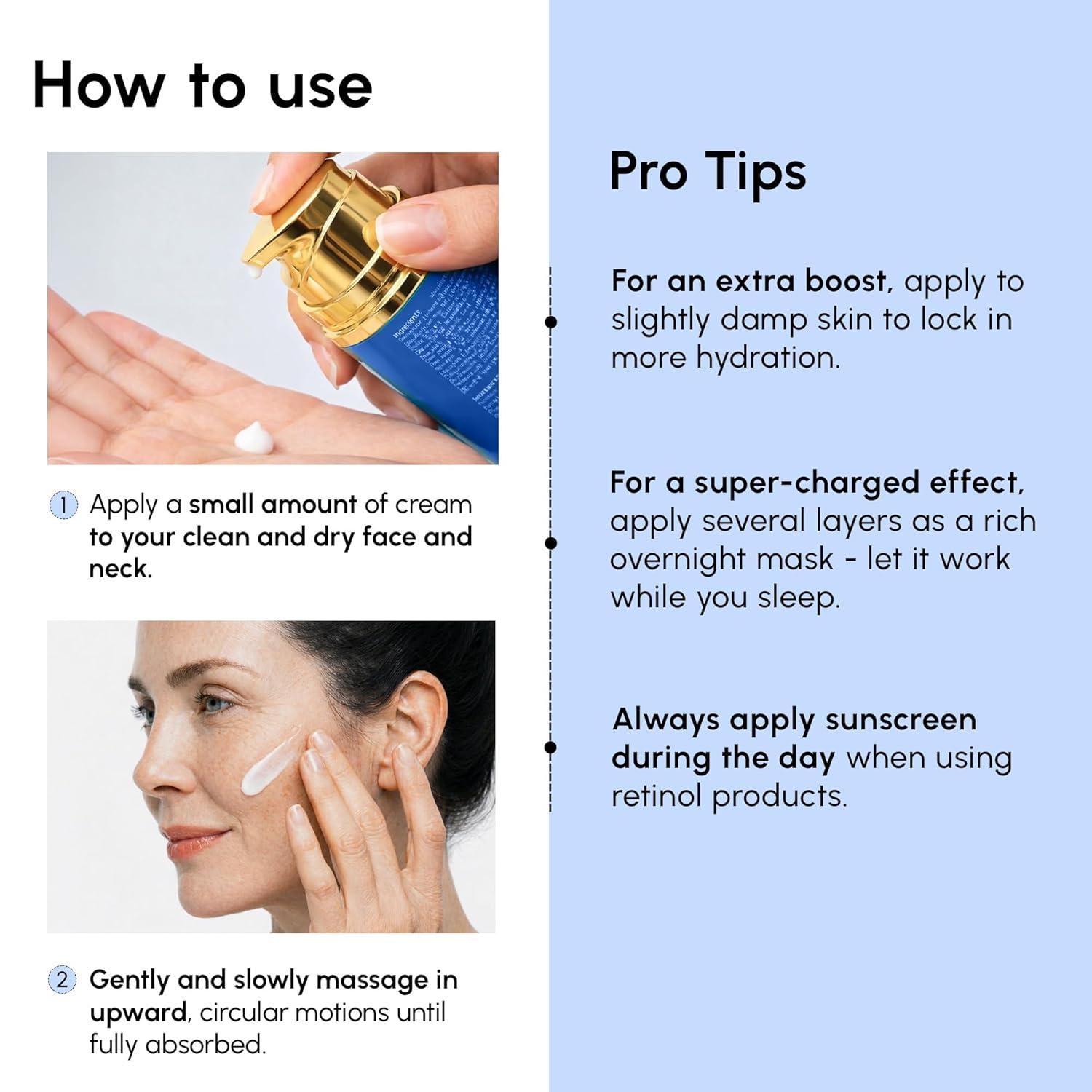 imageMAREE Face Moisturizer Retinol Face Cream for Women Moisturizing with Collagen amp Hyaluronic Acid Day amp Night AntiAging Facial Wrinkle DD Cream Moisturizer for Dry Skin Crema Para la Cara24H Hydration